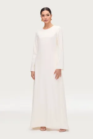 Basic Long Sleeve Maxi Dress - Moonbeam