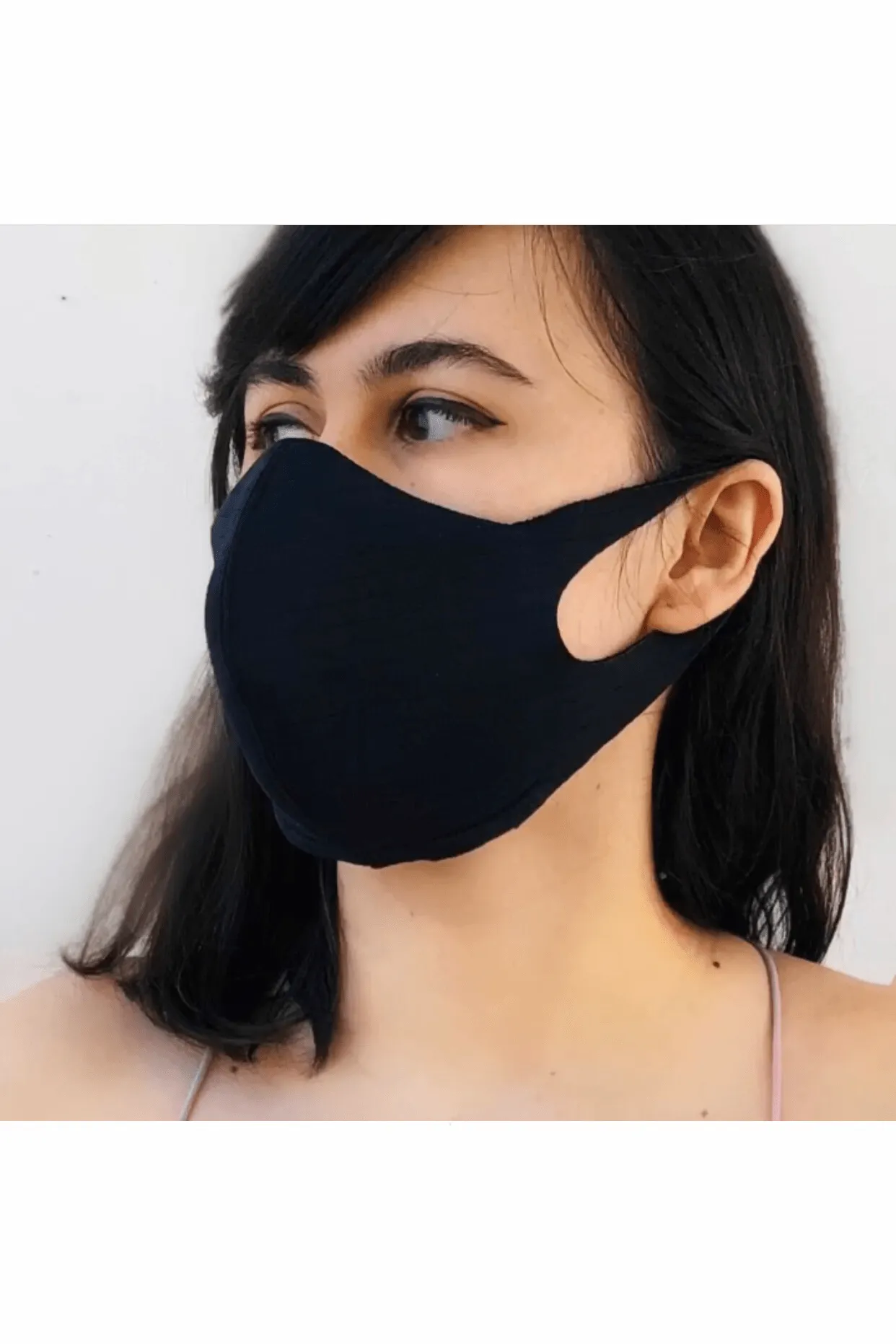 Black Antibacterial Premium  Neoprene Waterproof Face Mask (Filter Pocket)