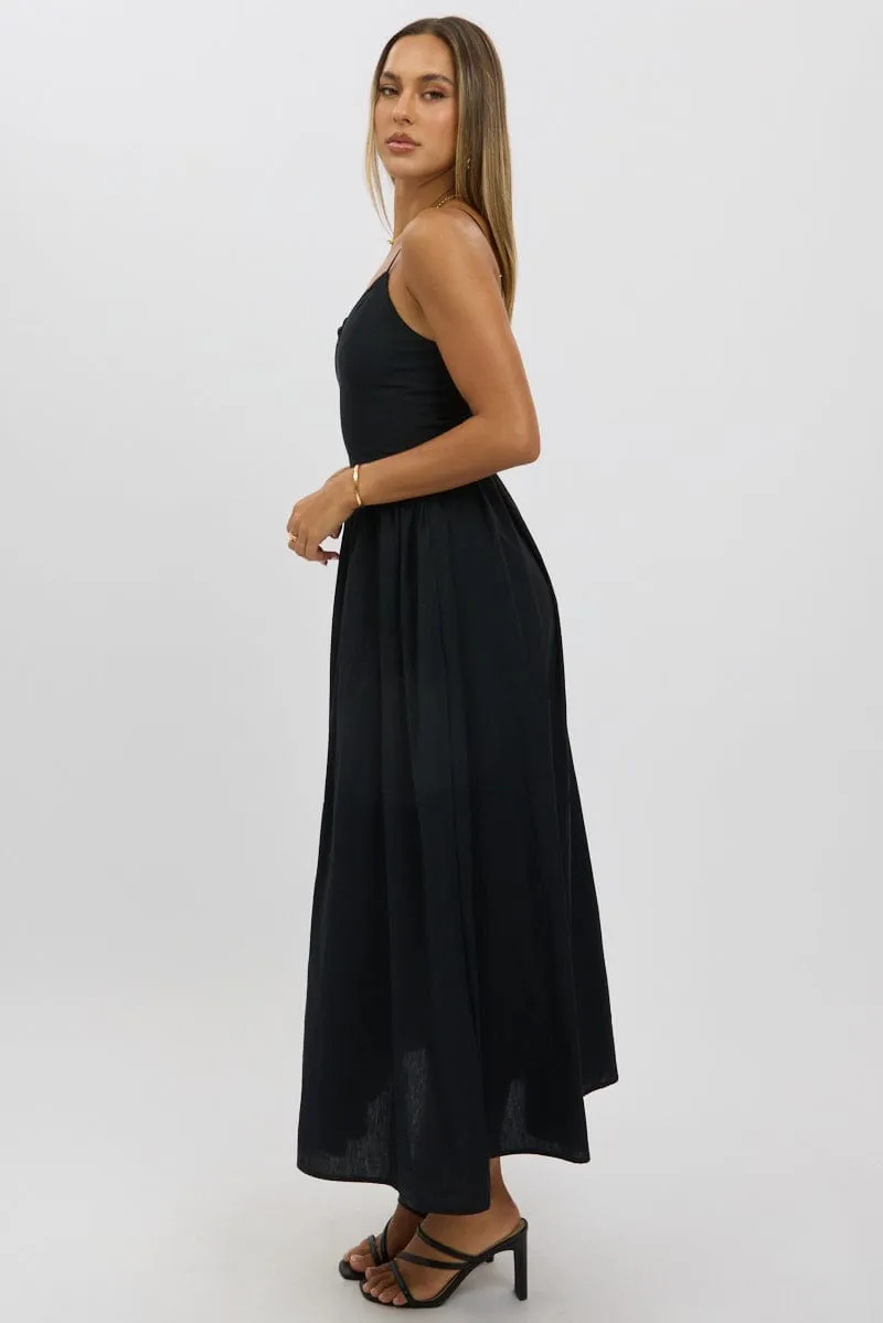 Black Maxi Dress V-Neck