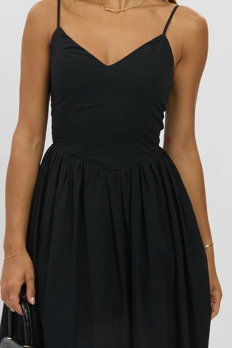 Black Maxi Dress V-Neck