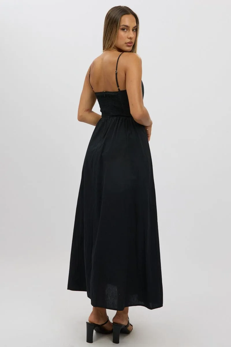 Black Maxi Dress V-Neck