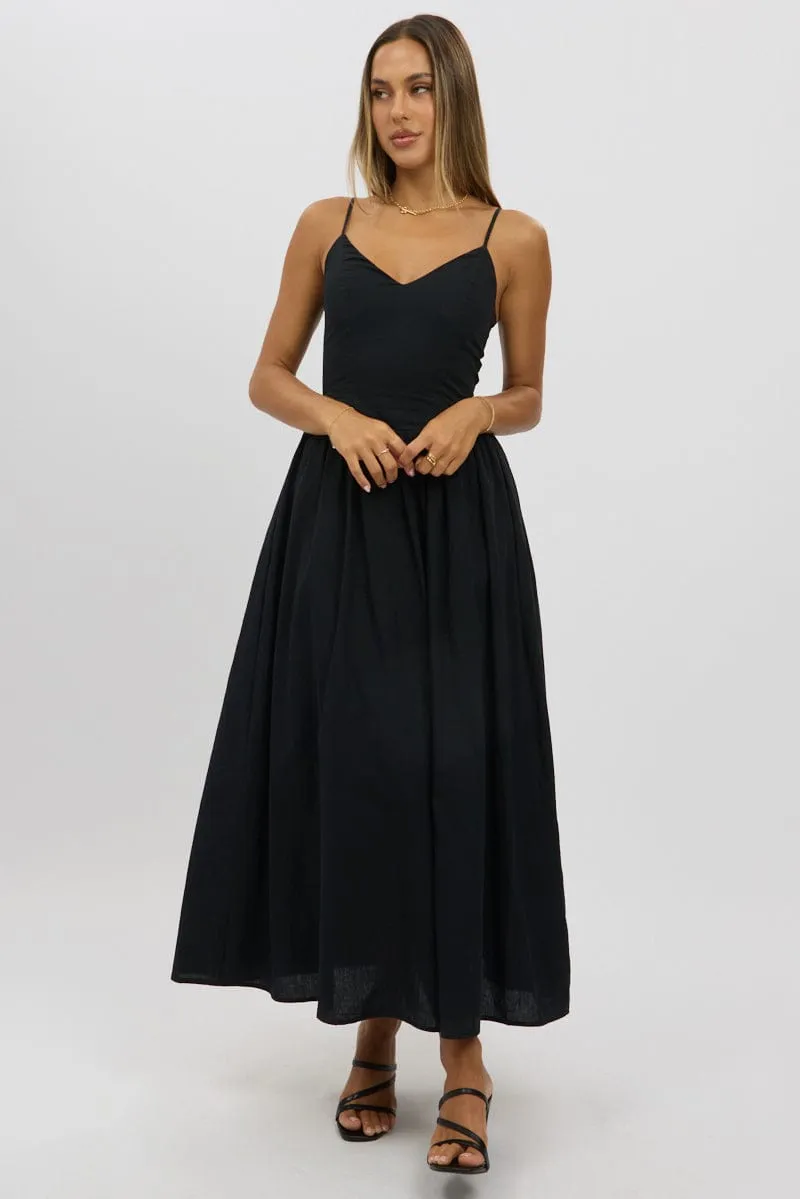 Black Maxi Dress V-Neck