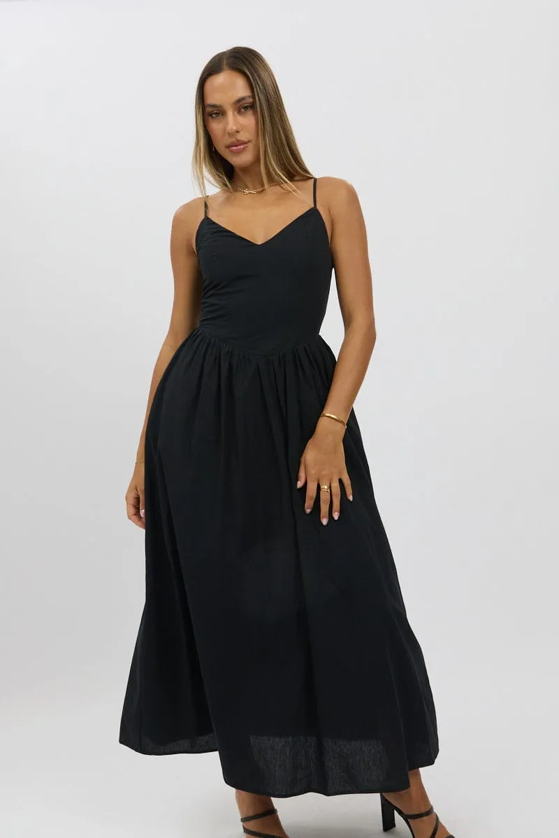 Black Maxi Dress V-Neck