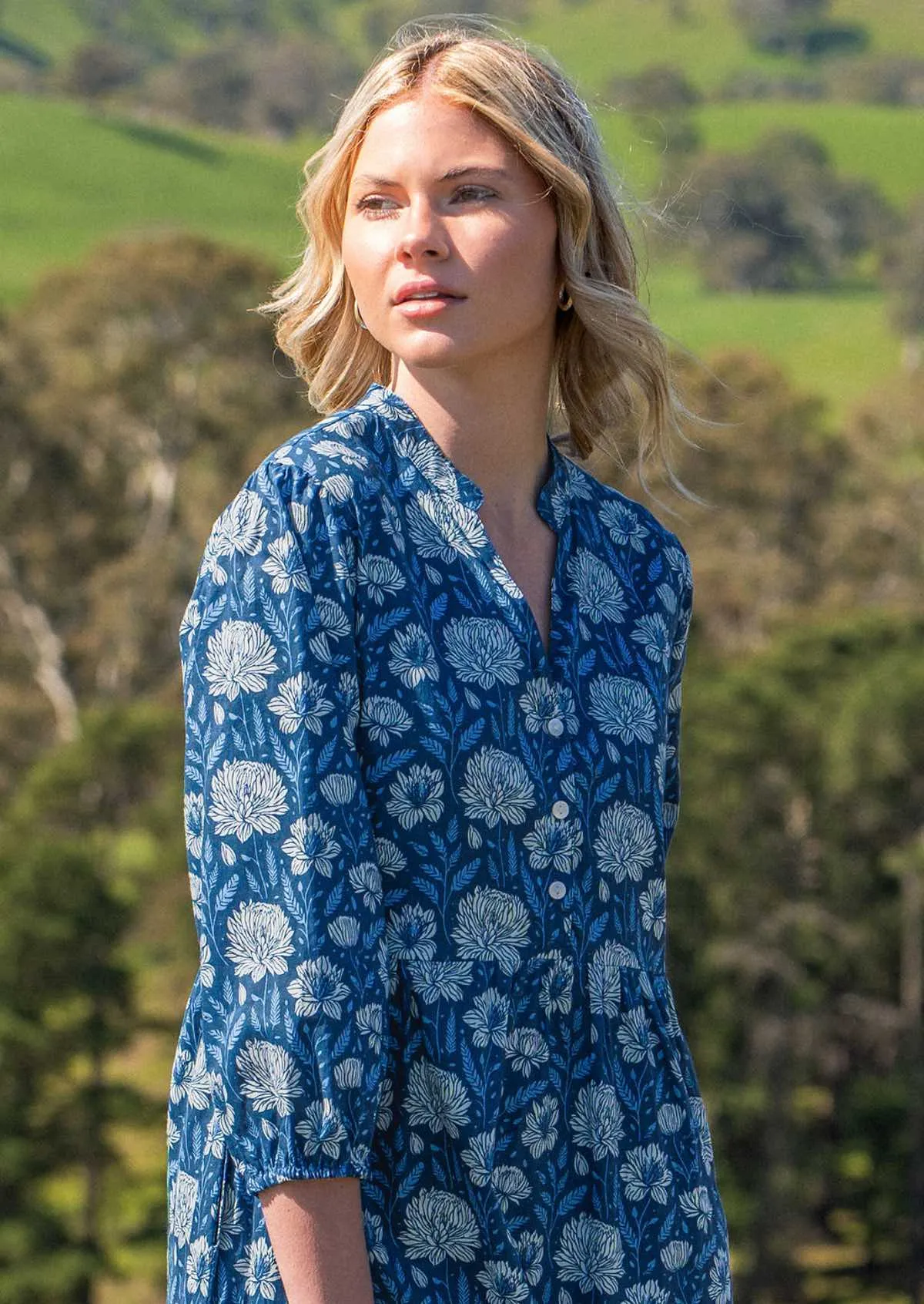 Blue Meadow Tiered Maxi Dress