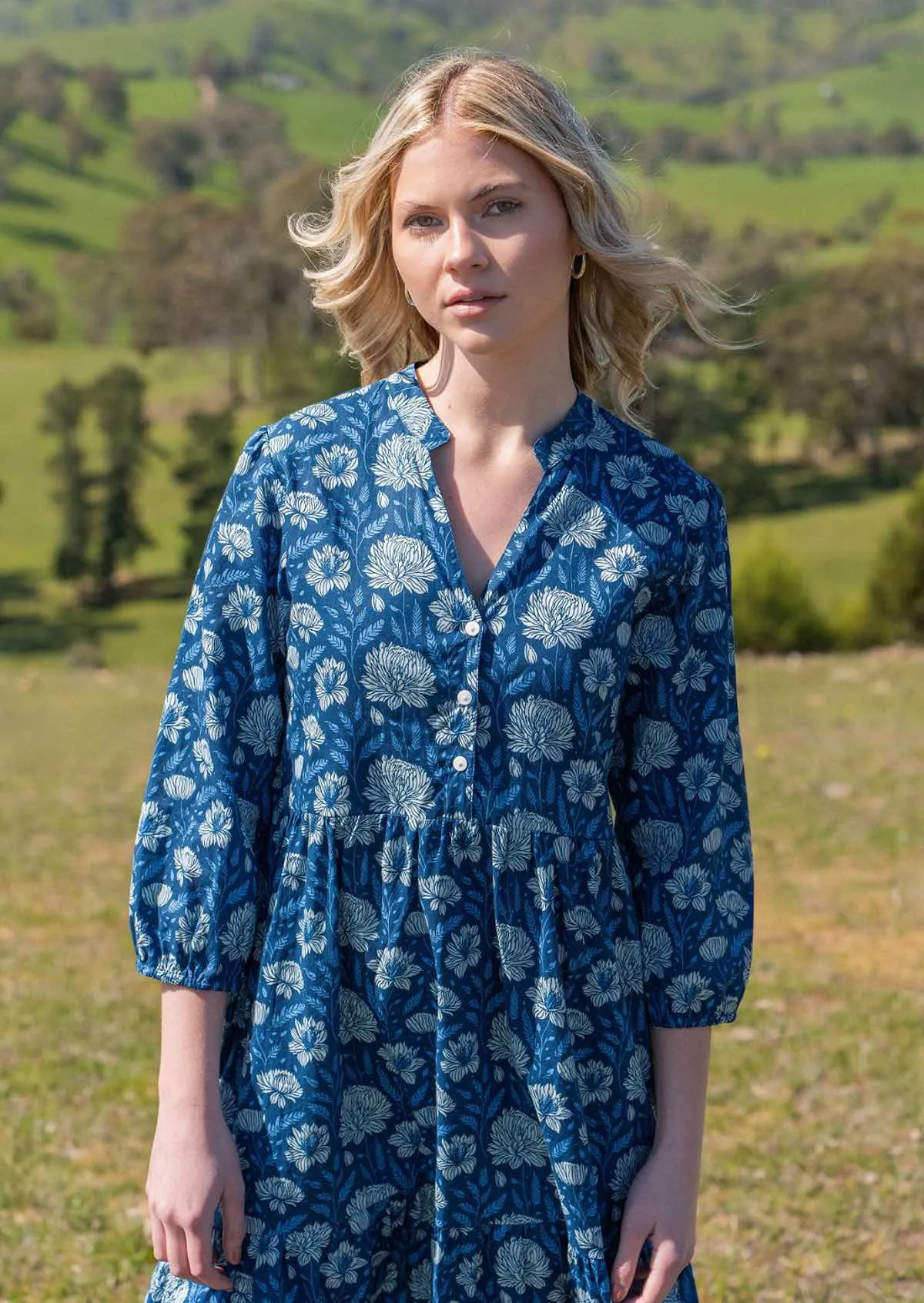 Blue Meadow Tiered Maxi Dress