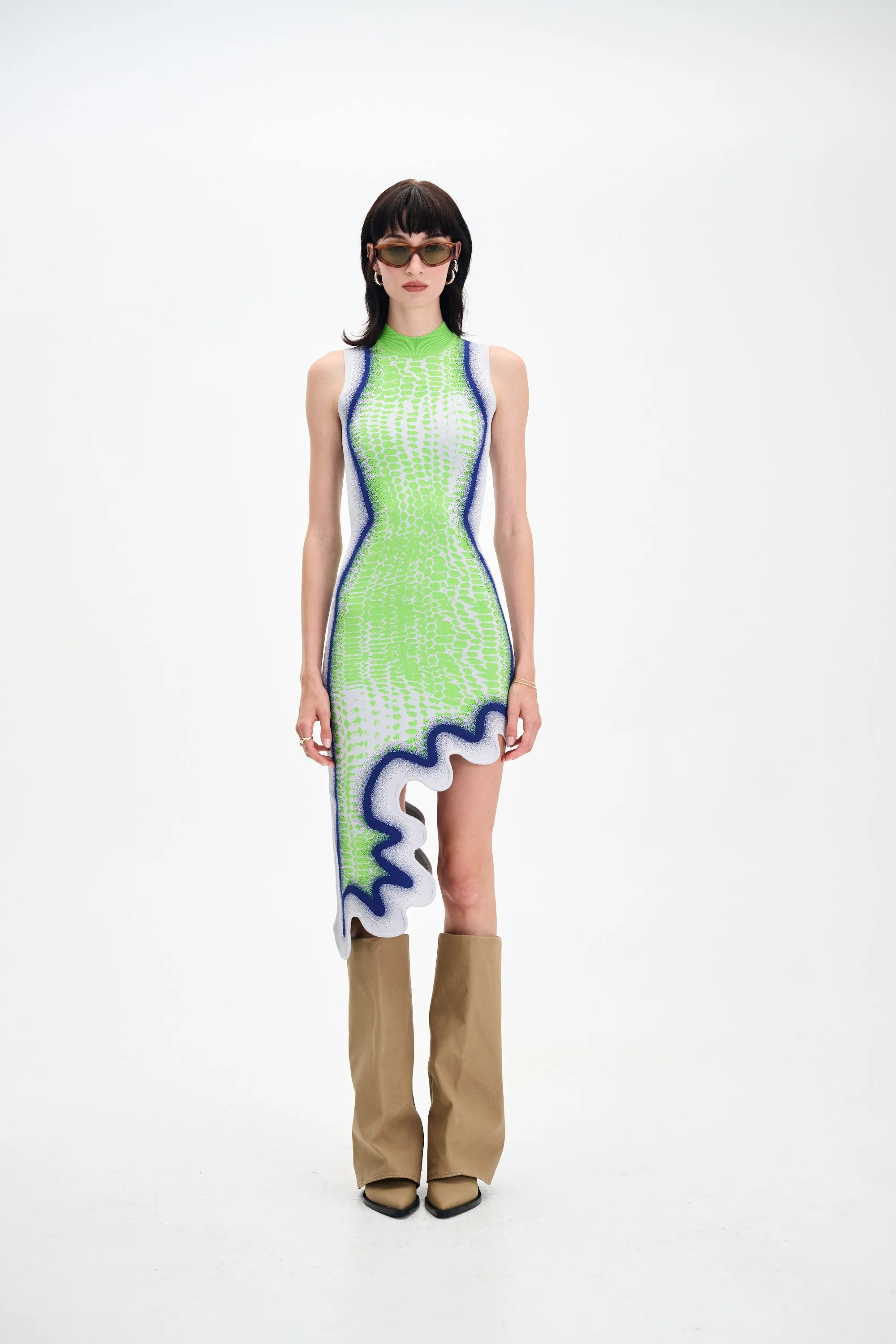 BROOKLYN WAVY ASYMMETRIC DRESS