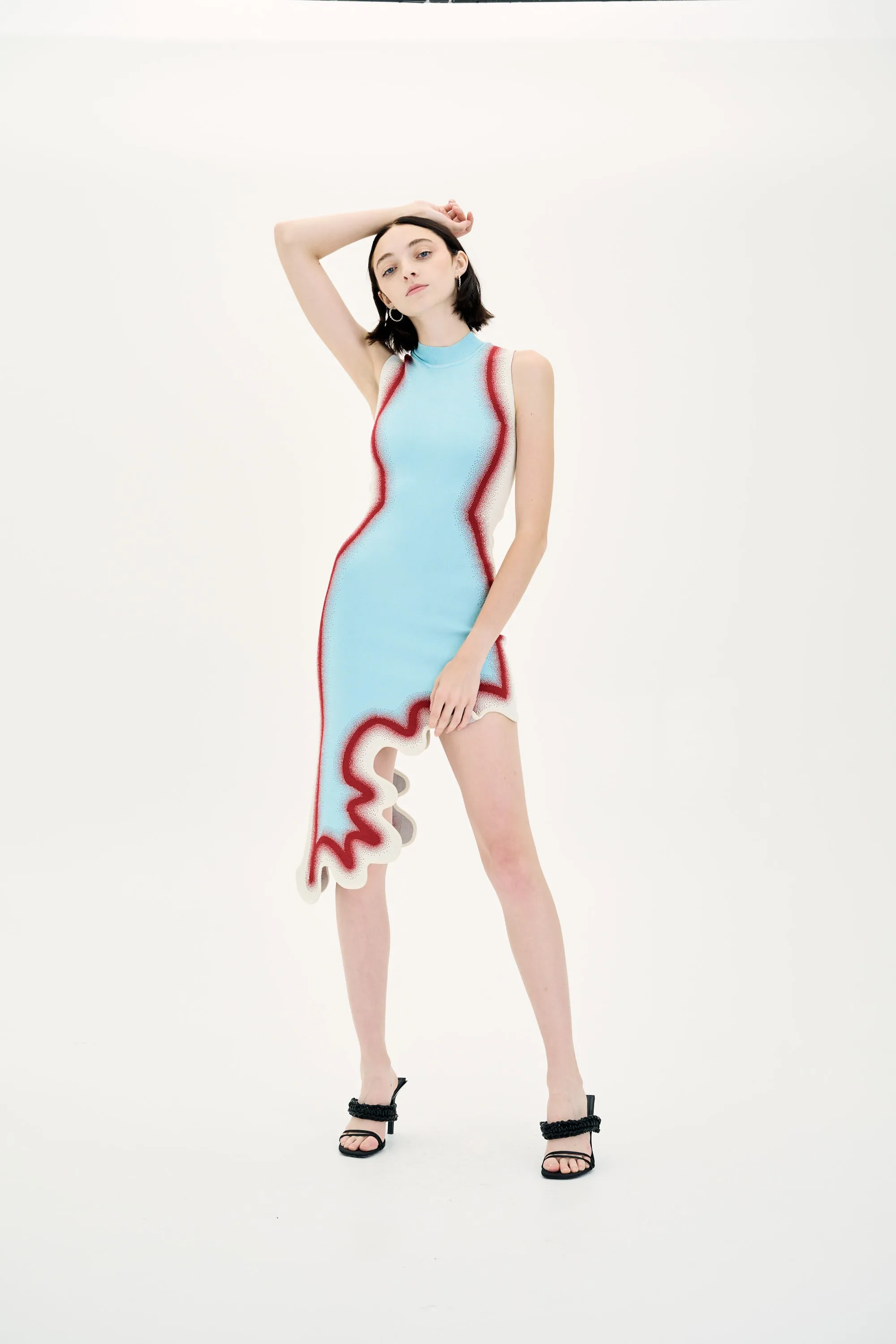 BROOKLYN WAVY ASYMMETRIC DRESS
