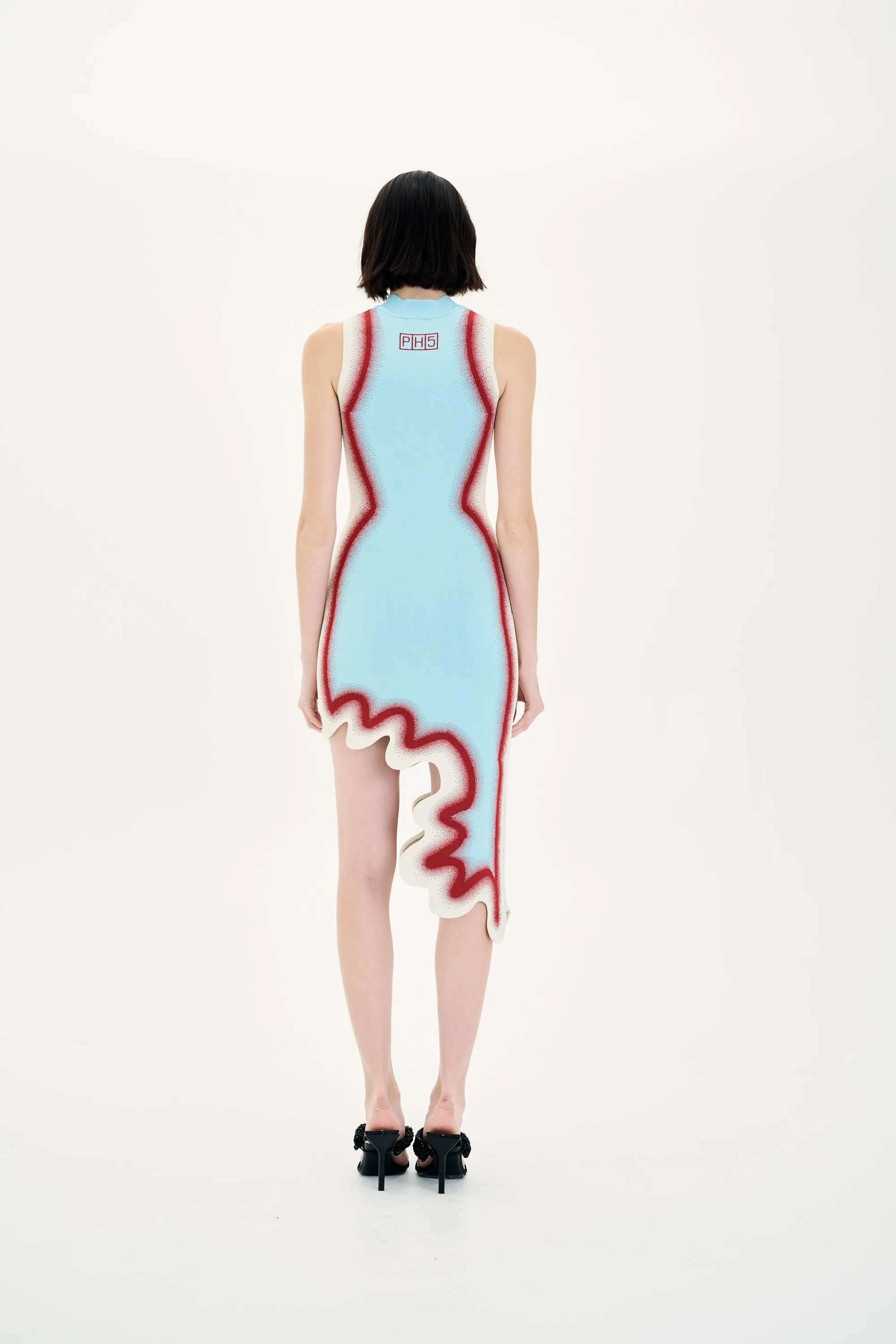 BROOKLYN WAVY ASYMMETRIC DRESS