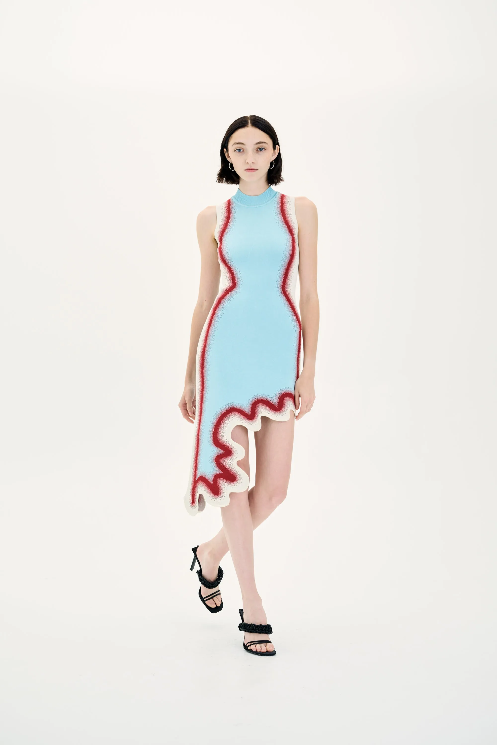 BROOKLYN WAVY ASYMMETRIC DRESS