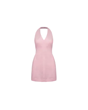 CHER HALTER MINI DRESS SOFT PINK