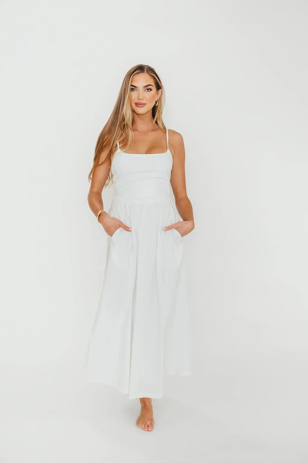Dorit Everyday Elegance Stretch Top Maxi Dress in White