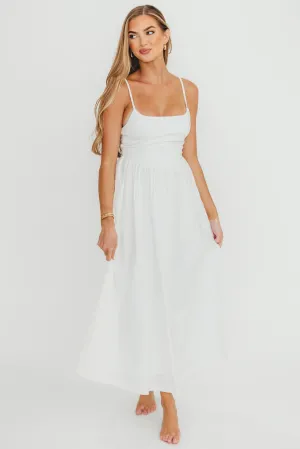 Dorit Everyday Elegance Stretch Top Maxi Dress in White