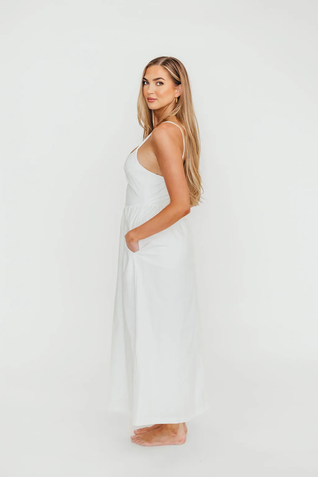 Dorit Everyday Elegance Stretch Top Maxi Dress in White
