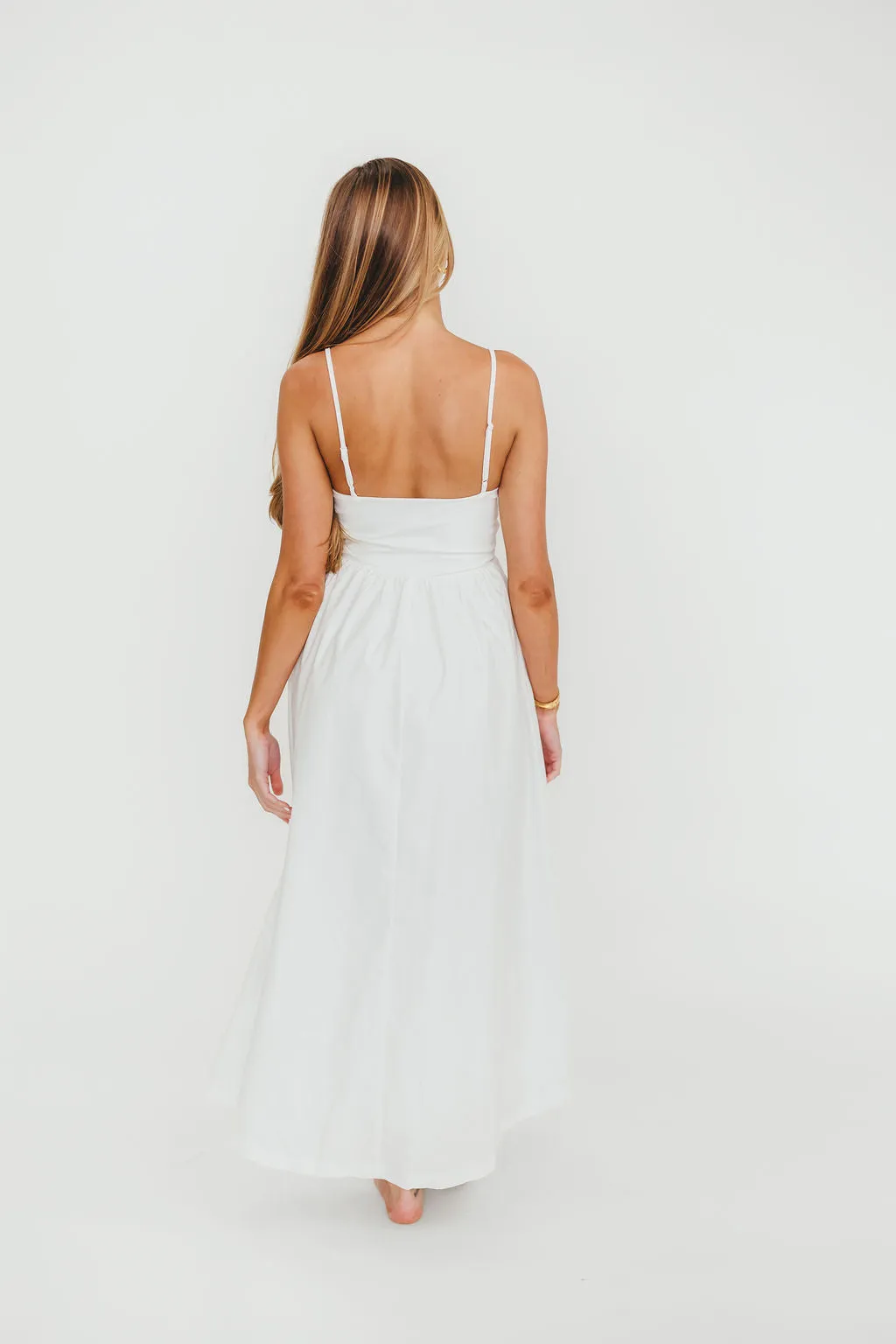 Dorit Everyday Elegance Stretch Top Maxi Dress in White