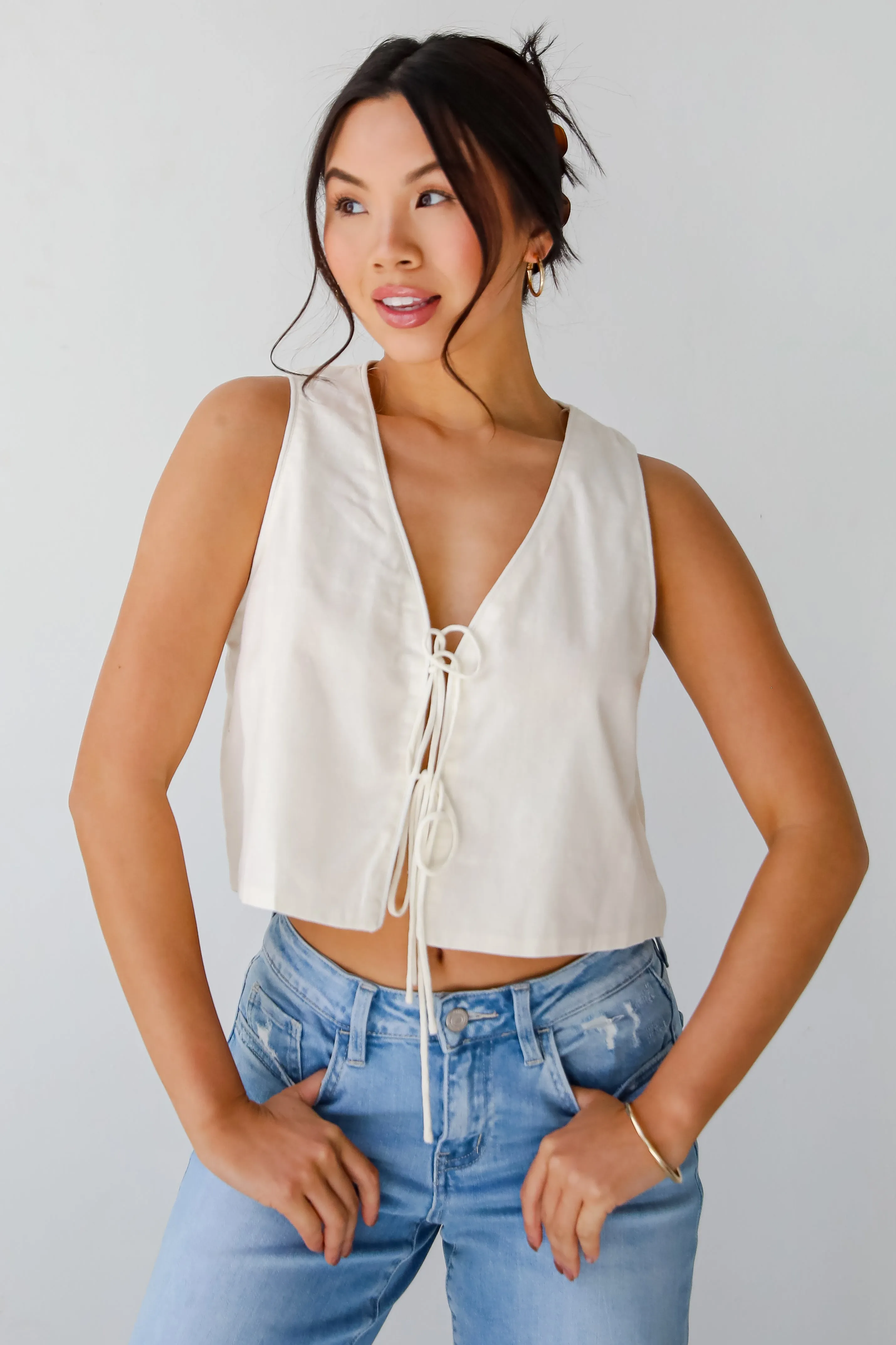 Express Yourself Tie Vest - DU DEAL