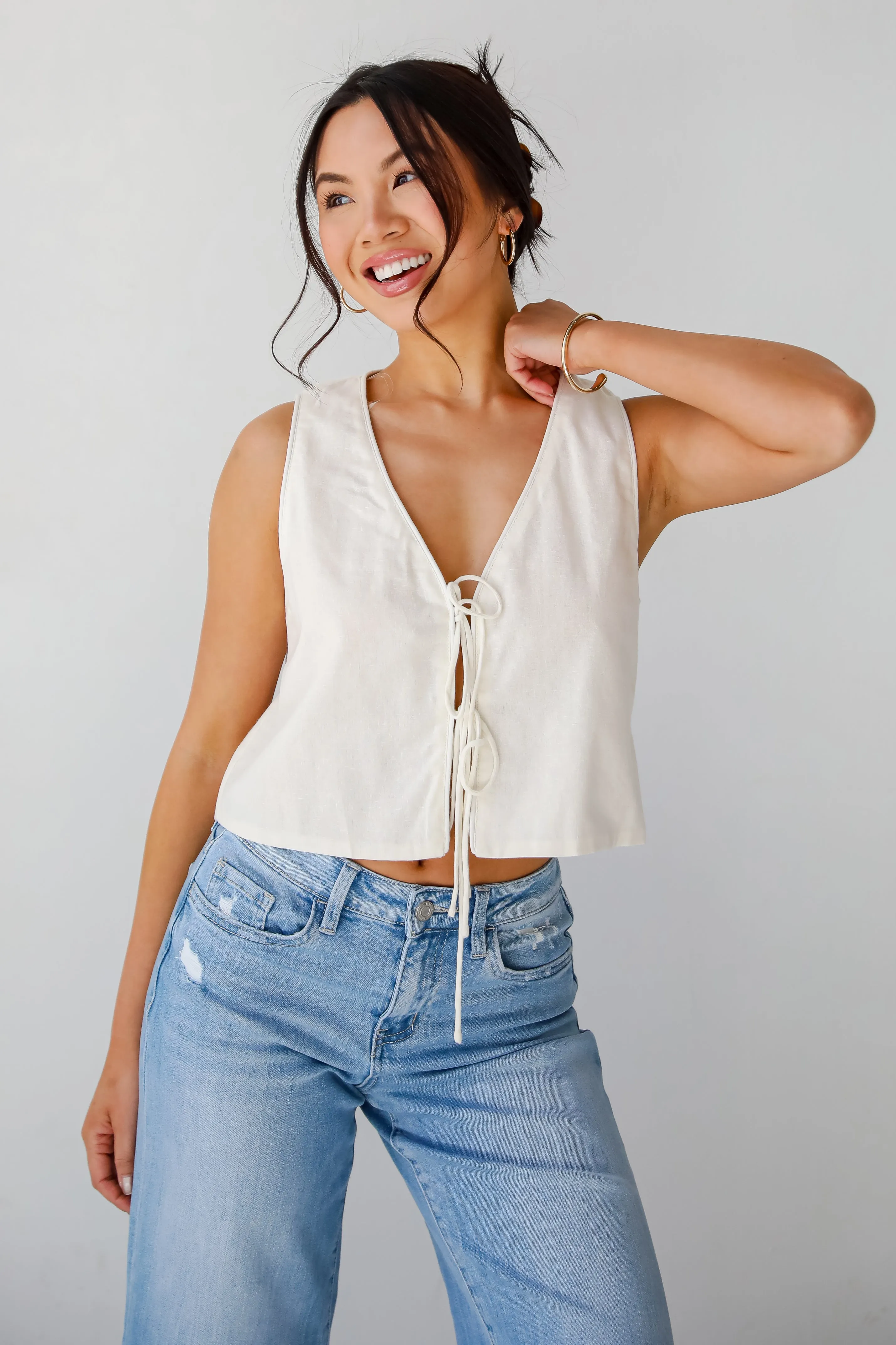 Express Yourself Tie Vest - DU DEAL