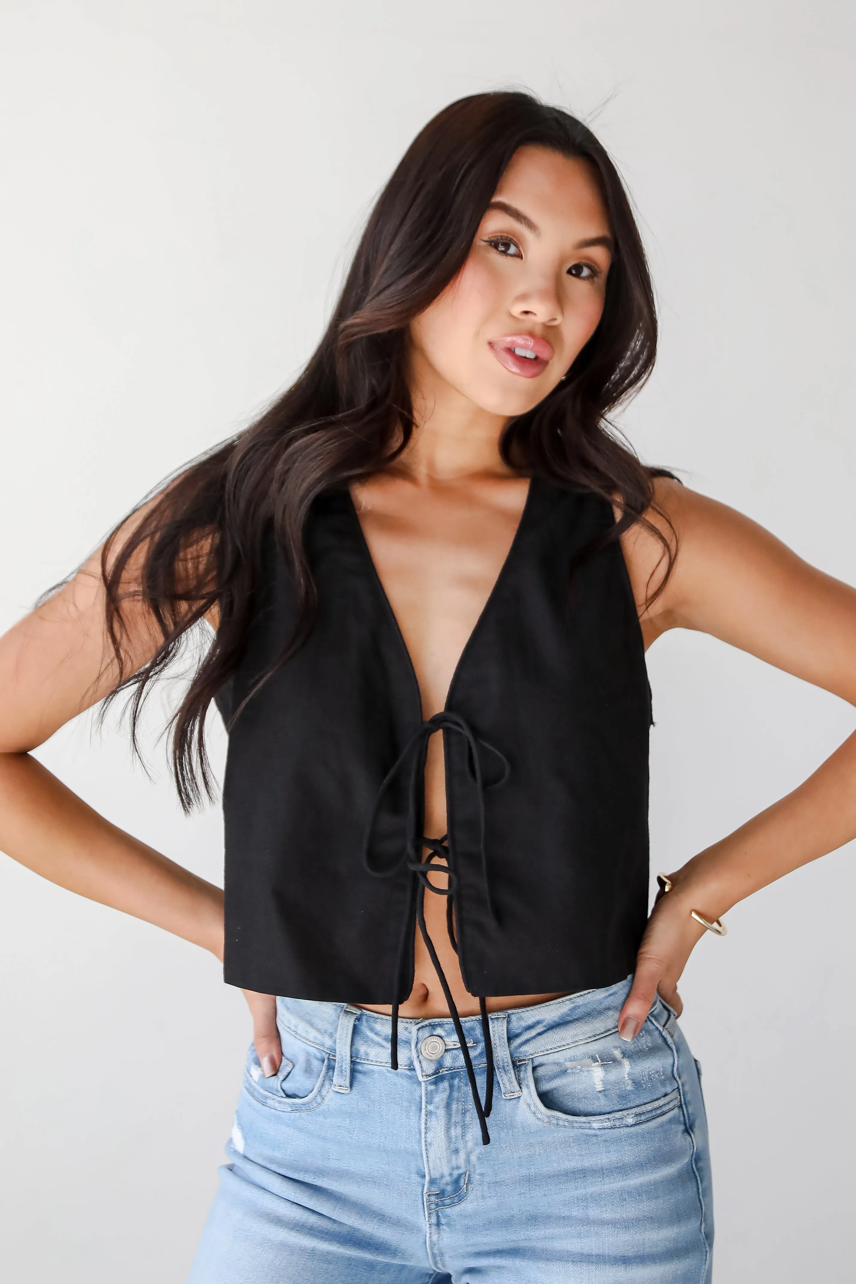 Express Yourself Tie Vest - DU DEAL