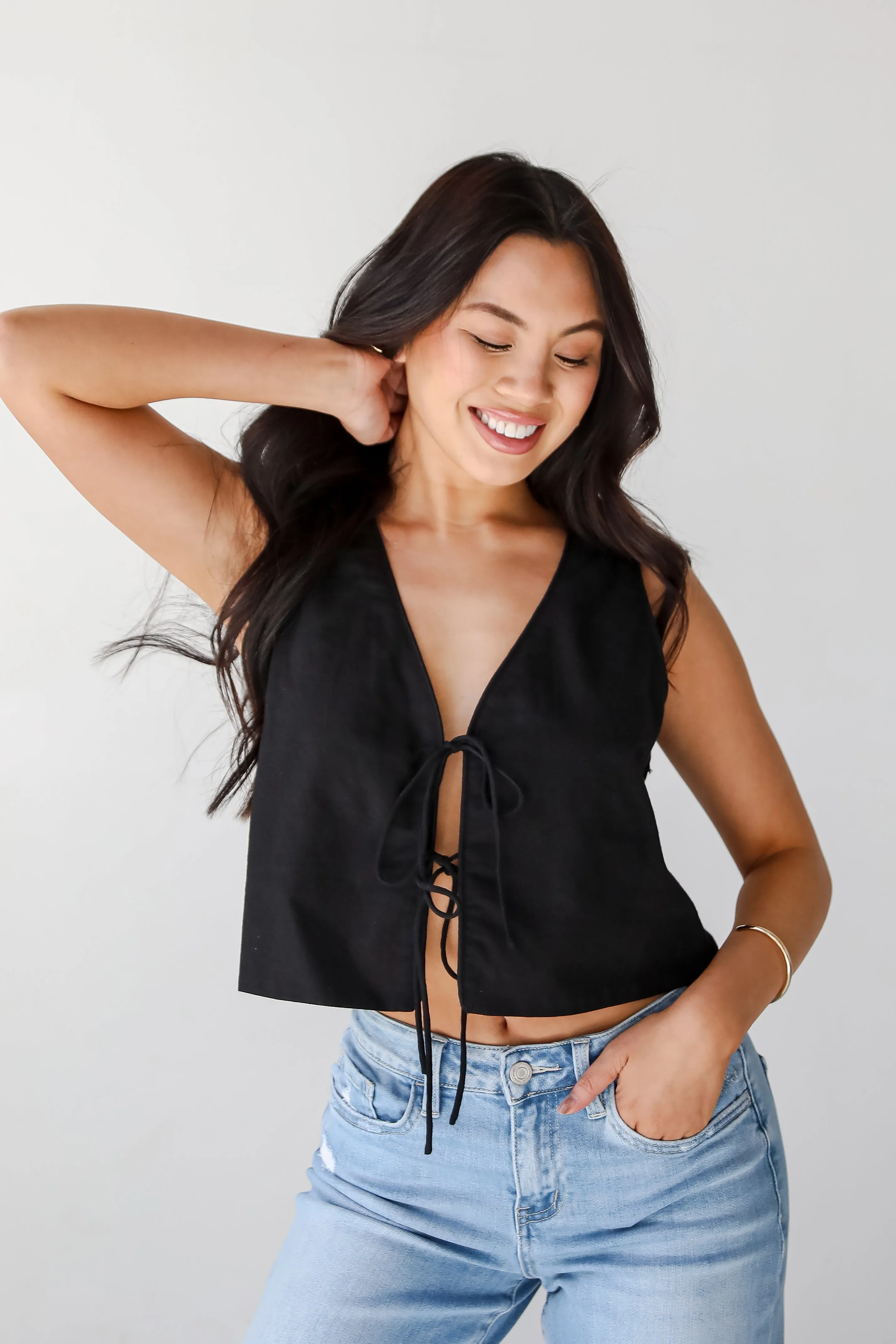 Express Yourself Tie Vest - DU DEAL