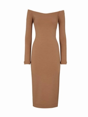 Fendi Off-Shoulder Midi Dress