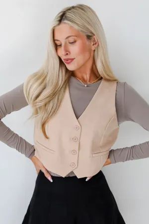FINAL SALE - Iconic Experience Beige Vest - DOORBUSTER
