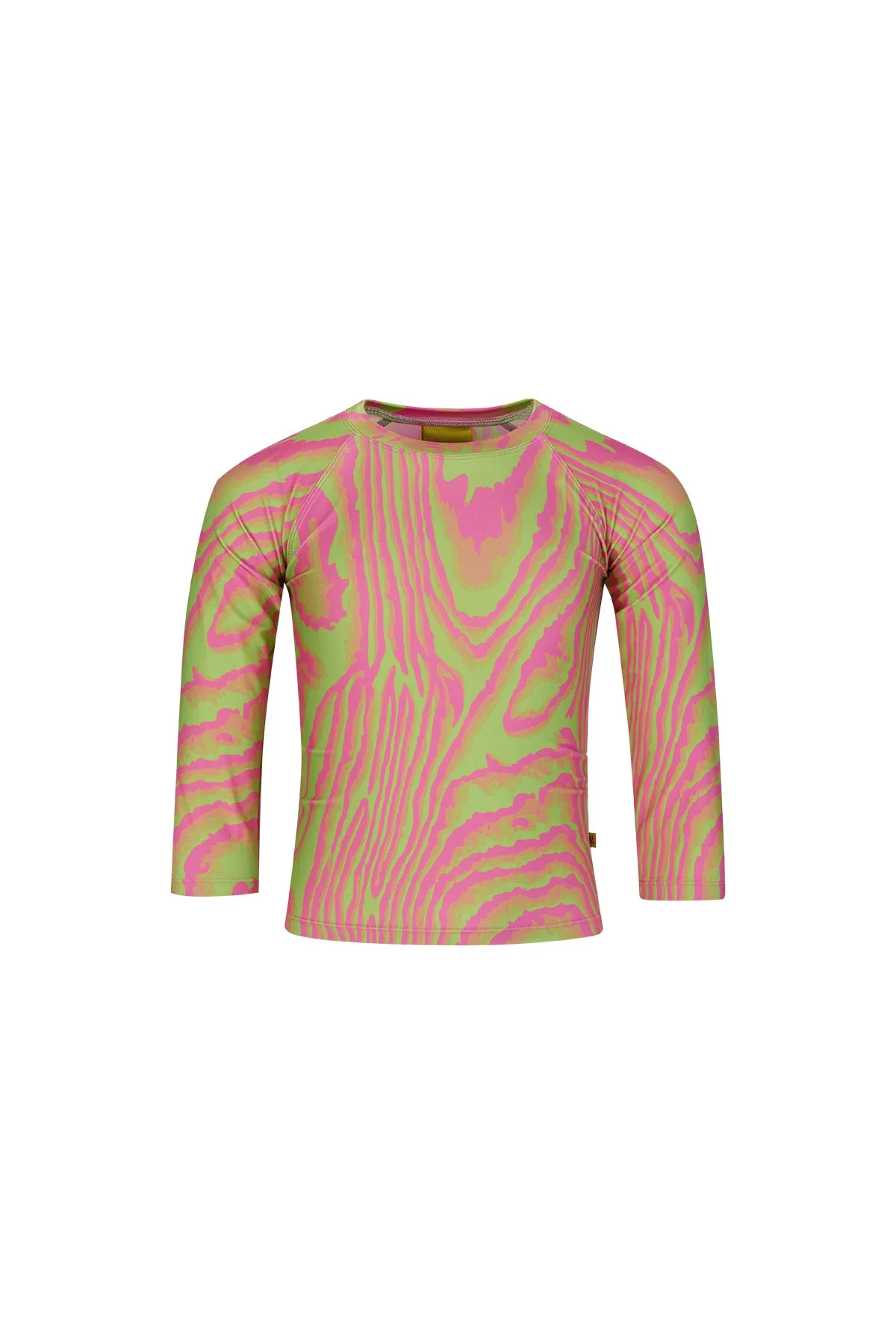 GREEN AND PINK SWIMWEAR LONG SLEEVE TOP
