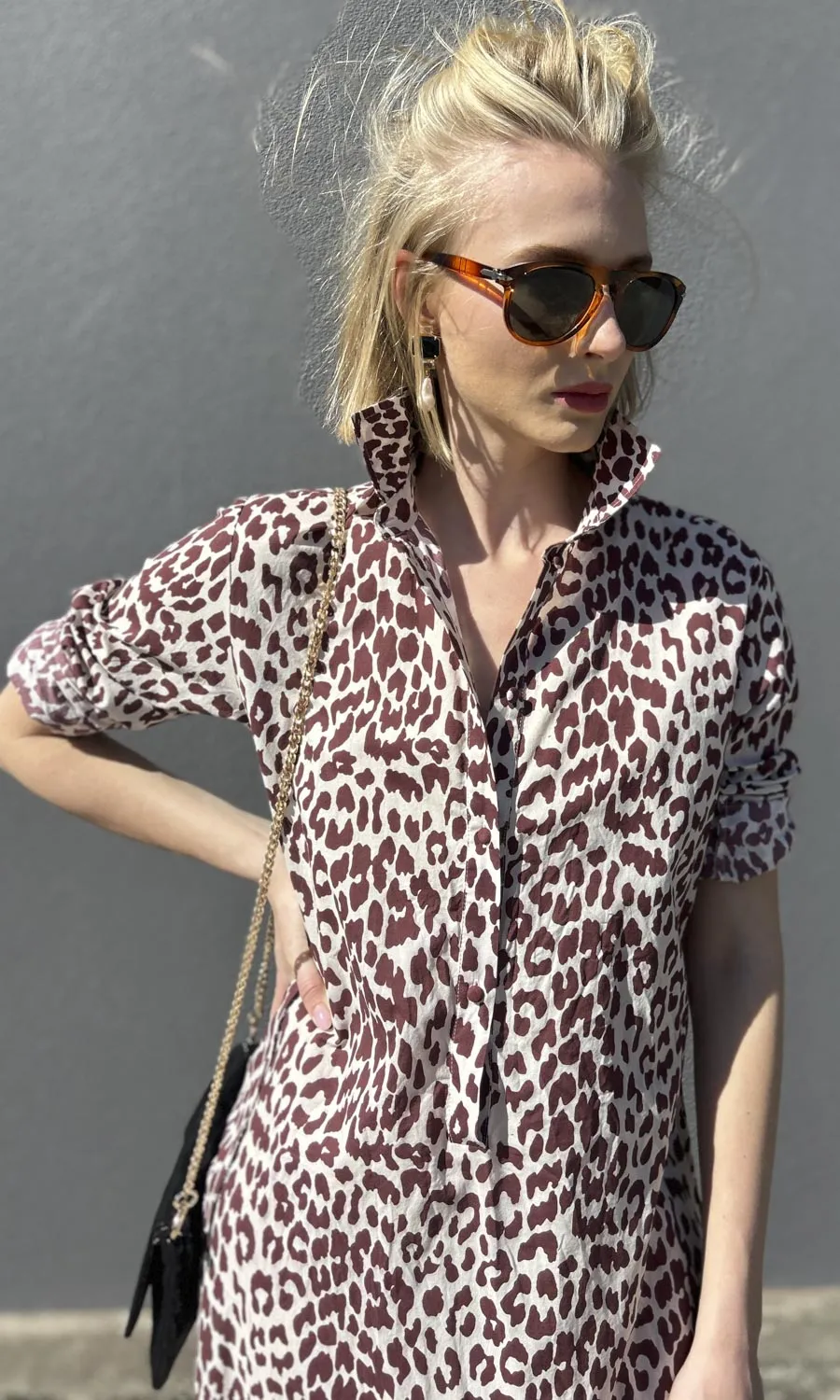 hoss Kelvin Animal Print Maxi Dress