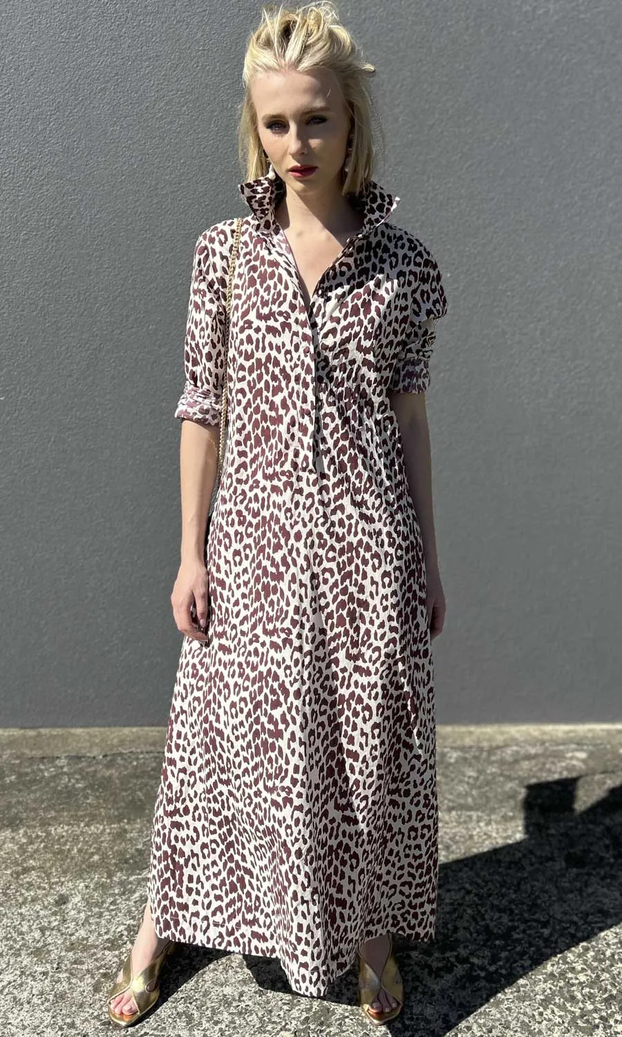 hoss Kelvin Animal Print Maxi Dress