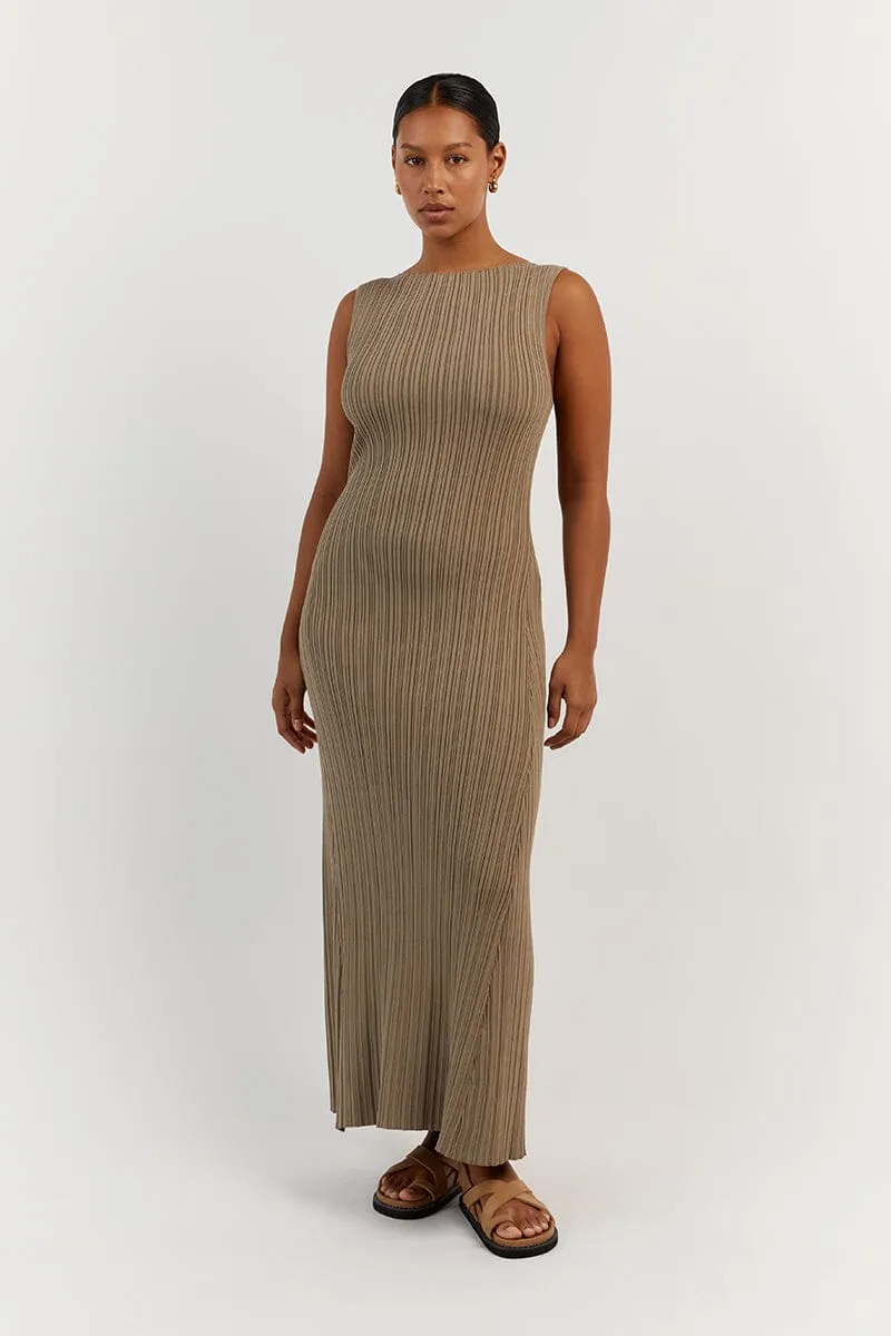IVY MOSS SLEEVELESS MIDI DRESS