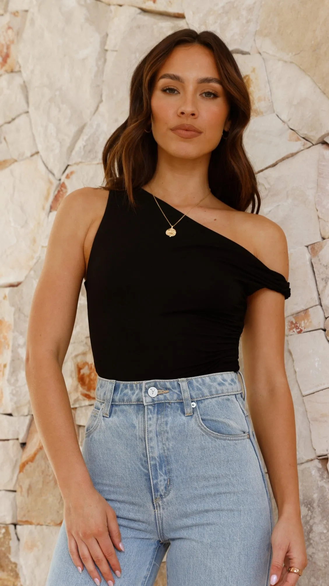 Jaegar Off Shoulder Bodysuit - Black