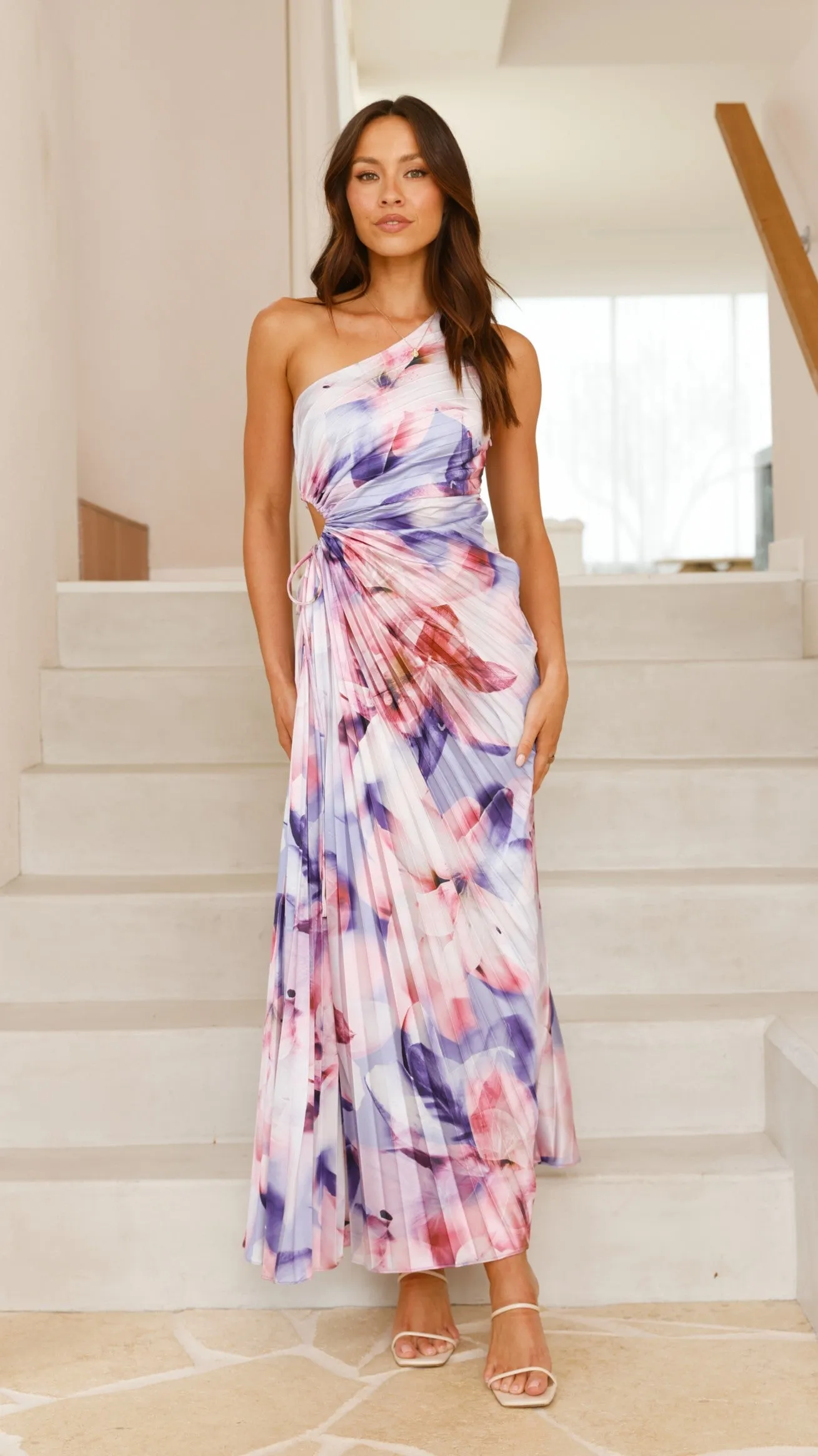 Laken Maxi Dress - Purple Print