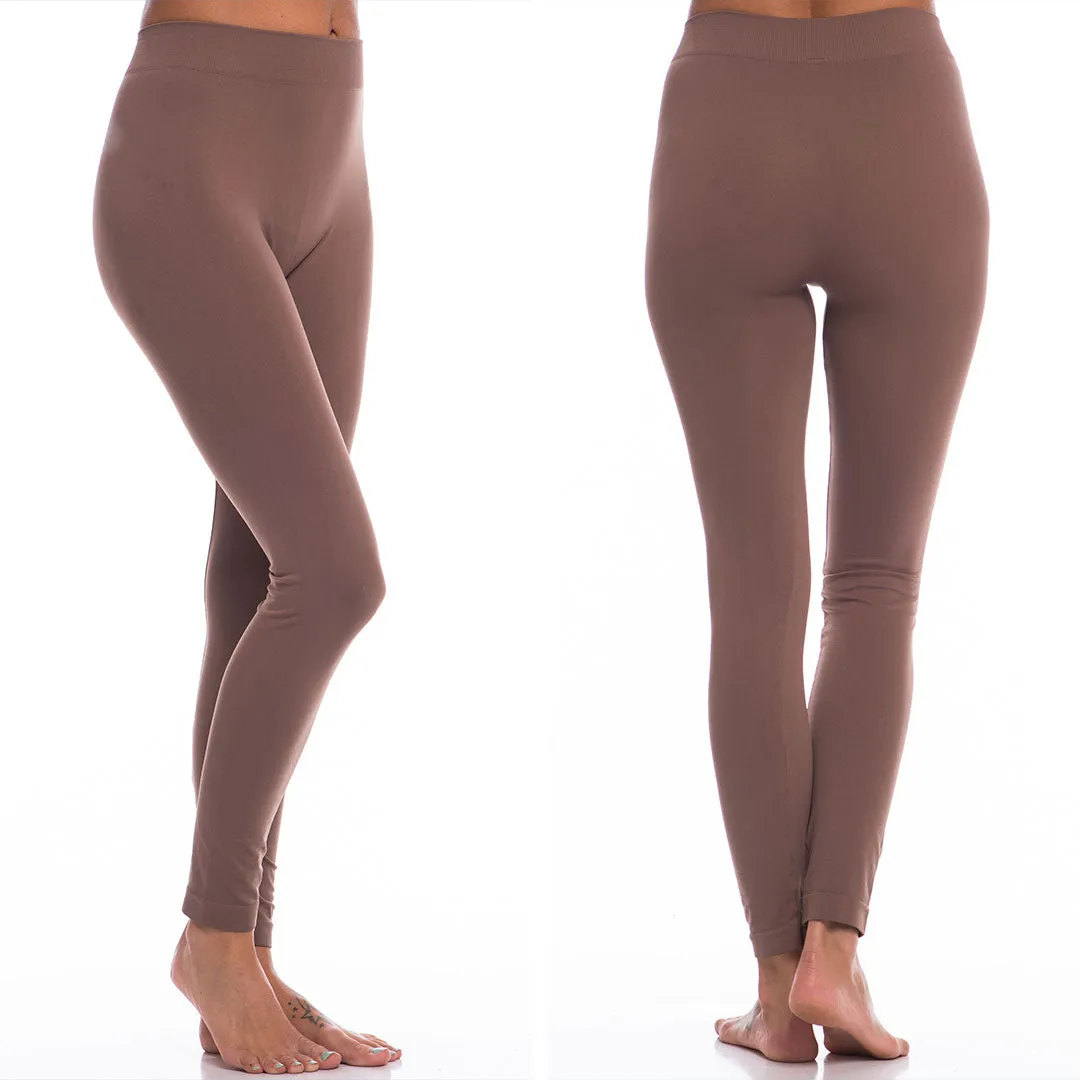 Lovable Taupe Brown Long Leggings