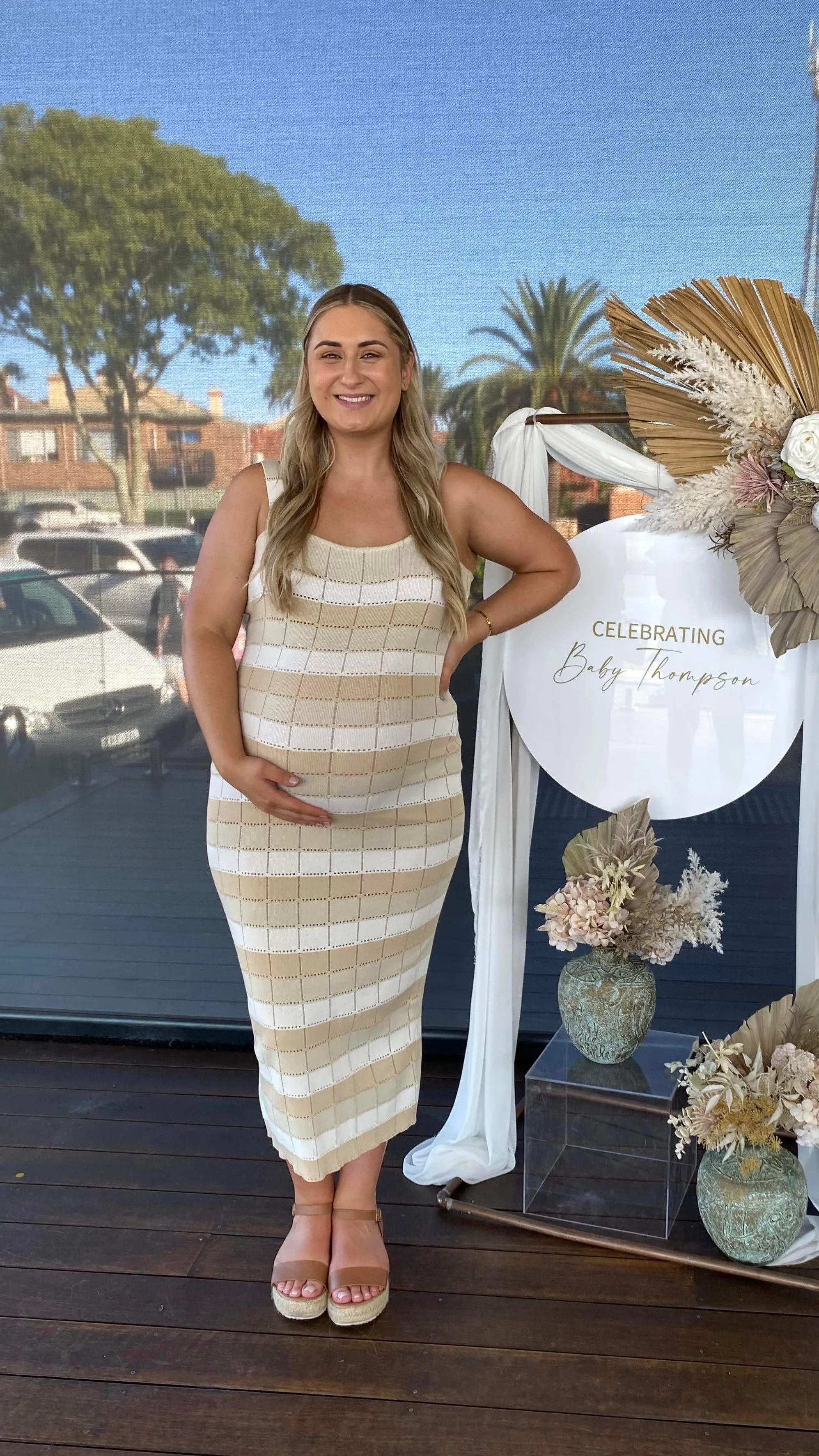 Mikayla Midi Dress - Beige