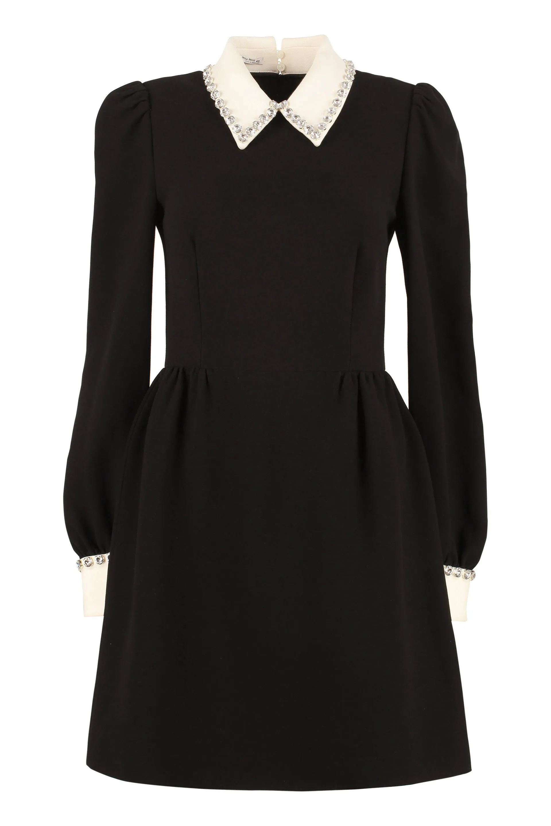 Miu Miu Embellished Long Sleeved Dress