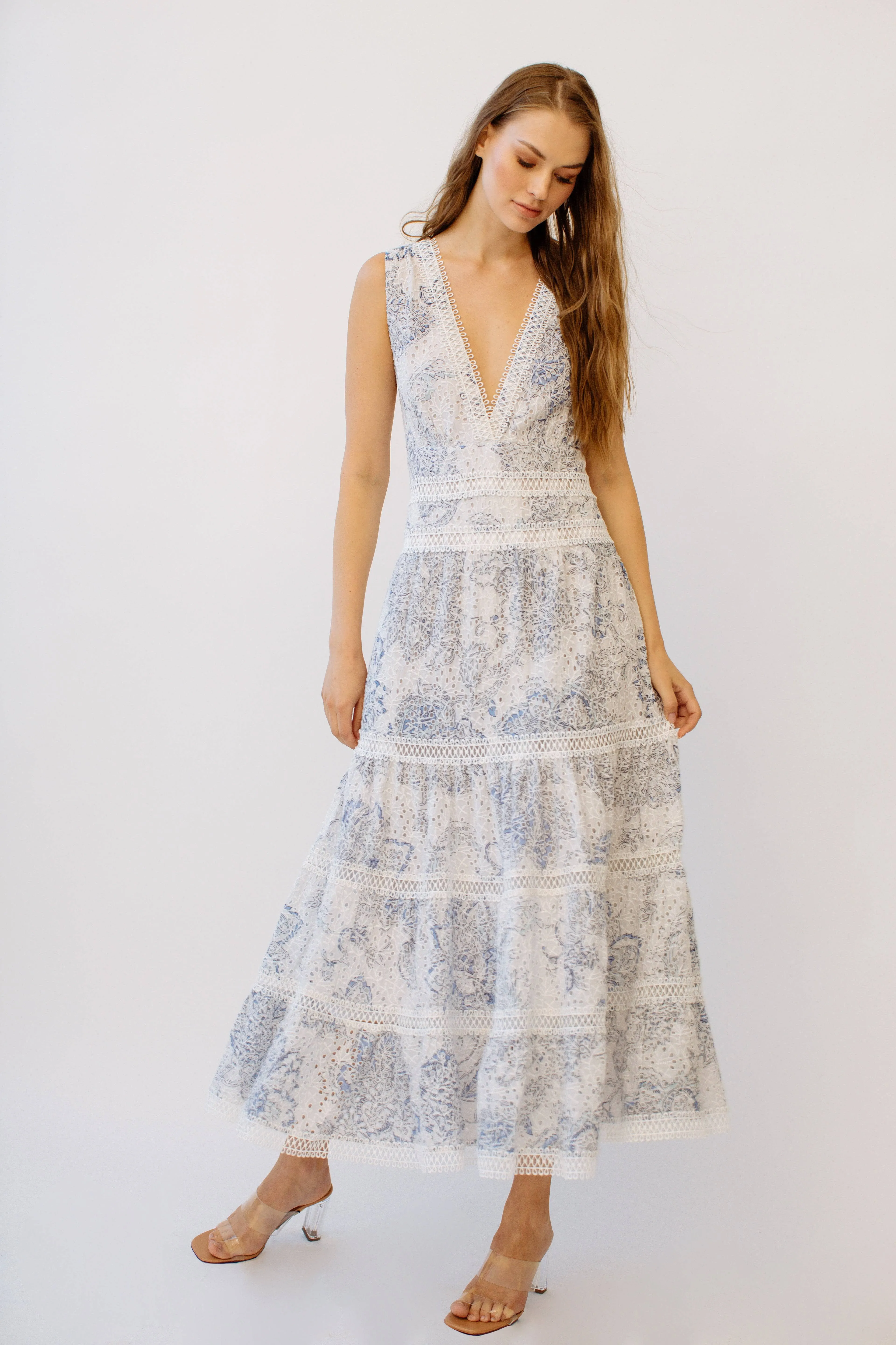 Naina Long Dress Blue