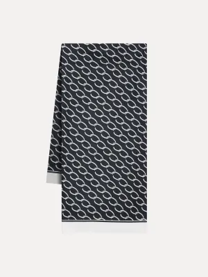 Oscar Chain-Link Silk Scarf