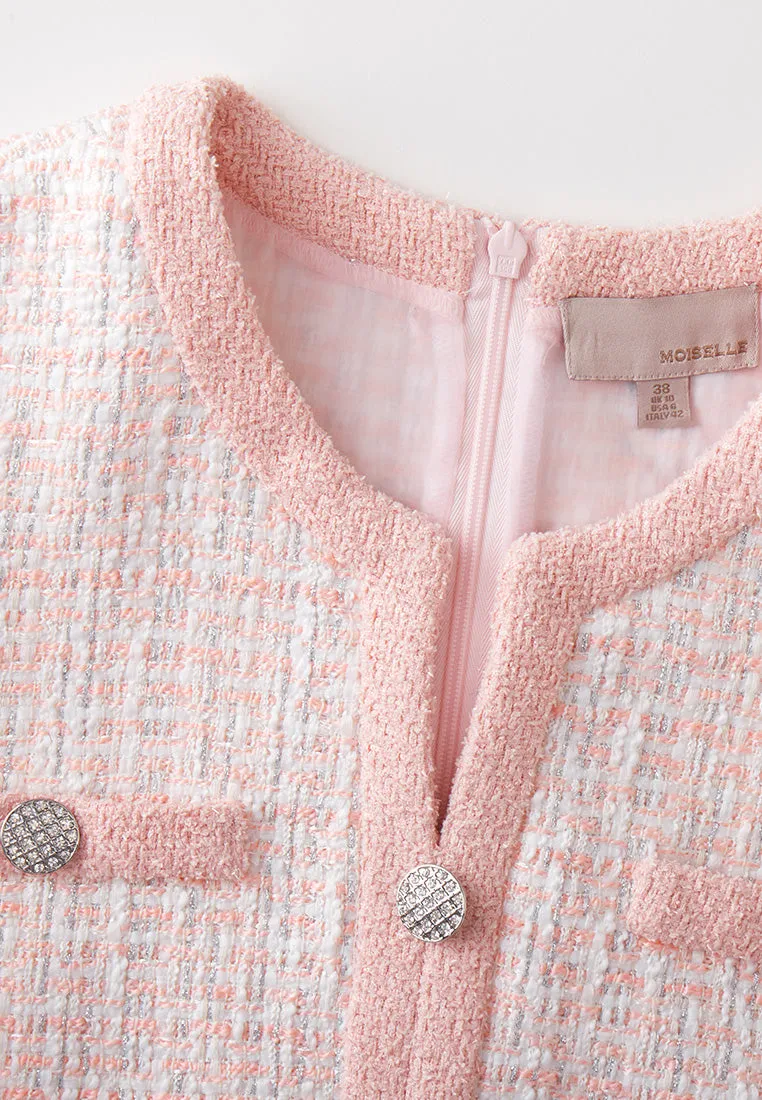 Pink Lady Classic Tweed Dress