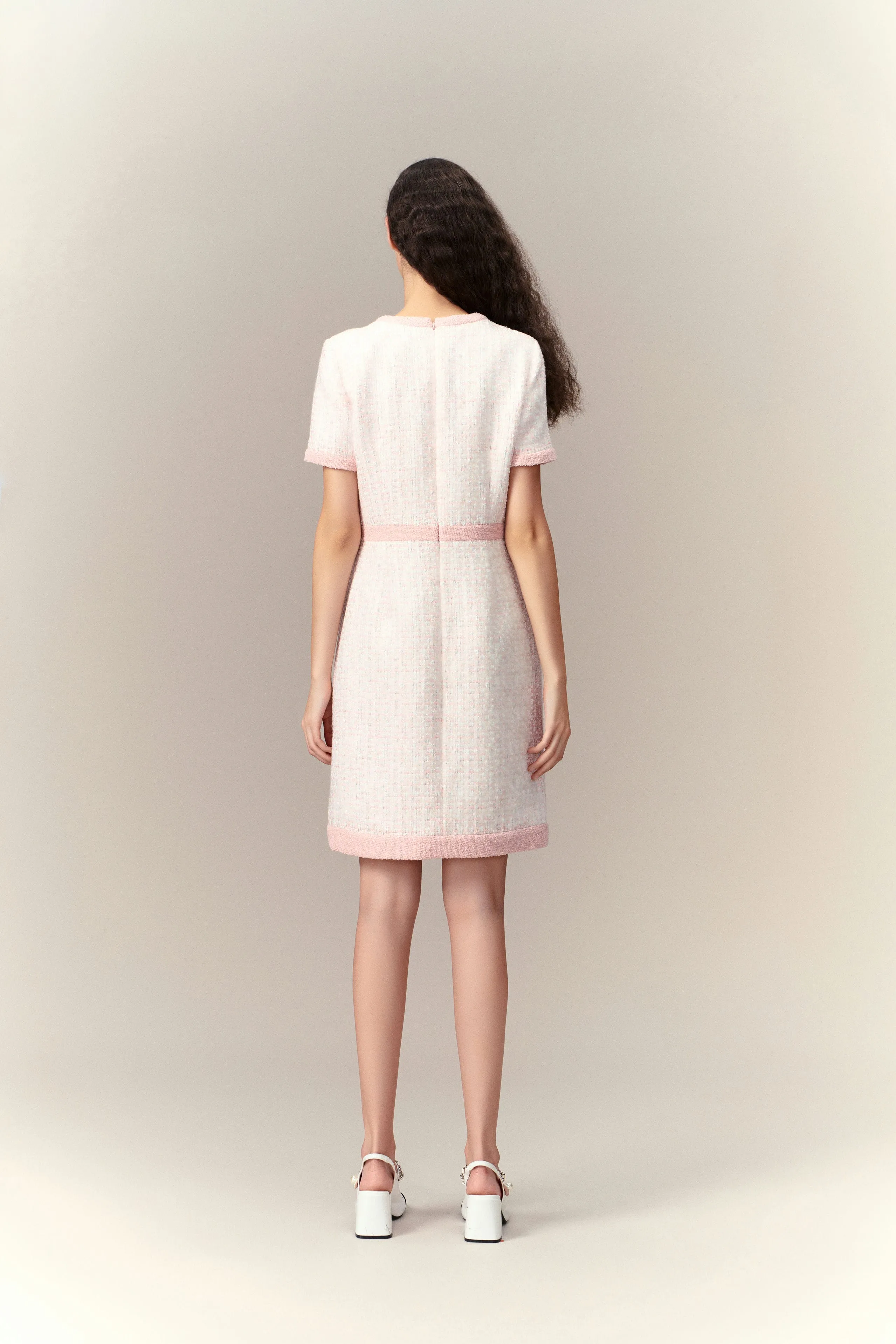 Pink Lady Classic Tweed Dress