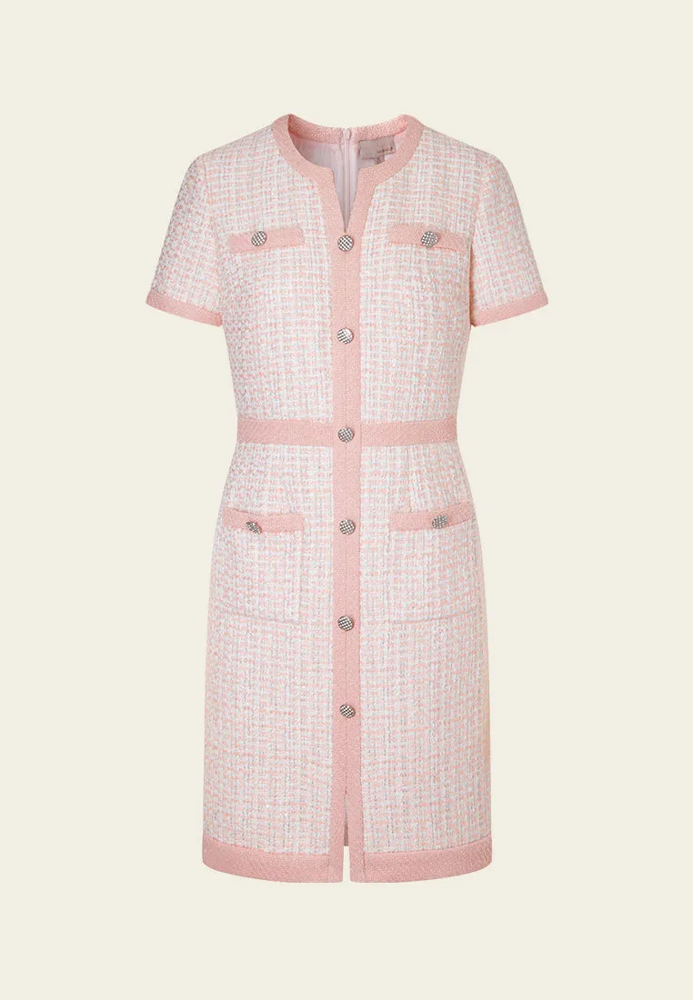 Pink Lady Classic Tweed Dress