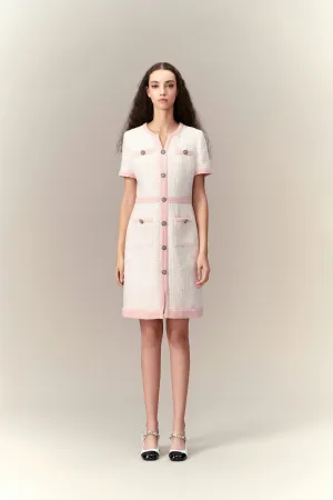 Pink Lady Classic Tweed Dress