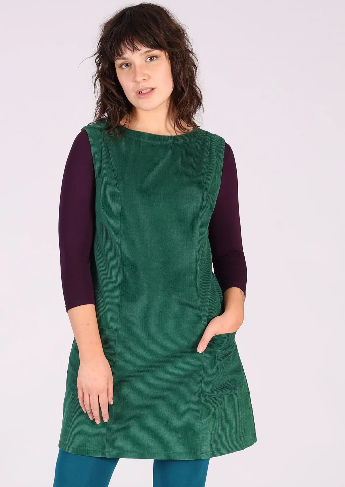 Polly Pocket Corduroy Tunic Hunter Green