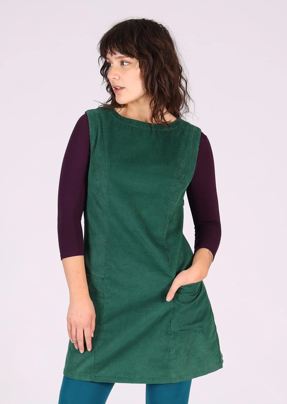 Polly Pocket Corduroy Tunic Hunter Green