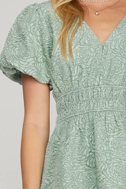 PRE-ORDER: Don't Be Shy Dress in Sage