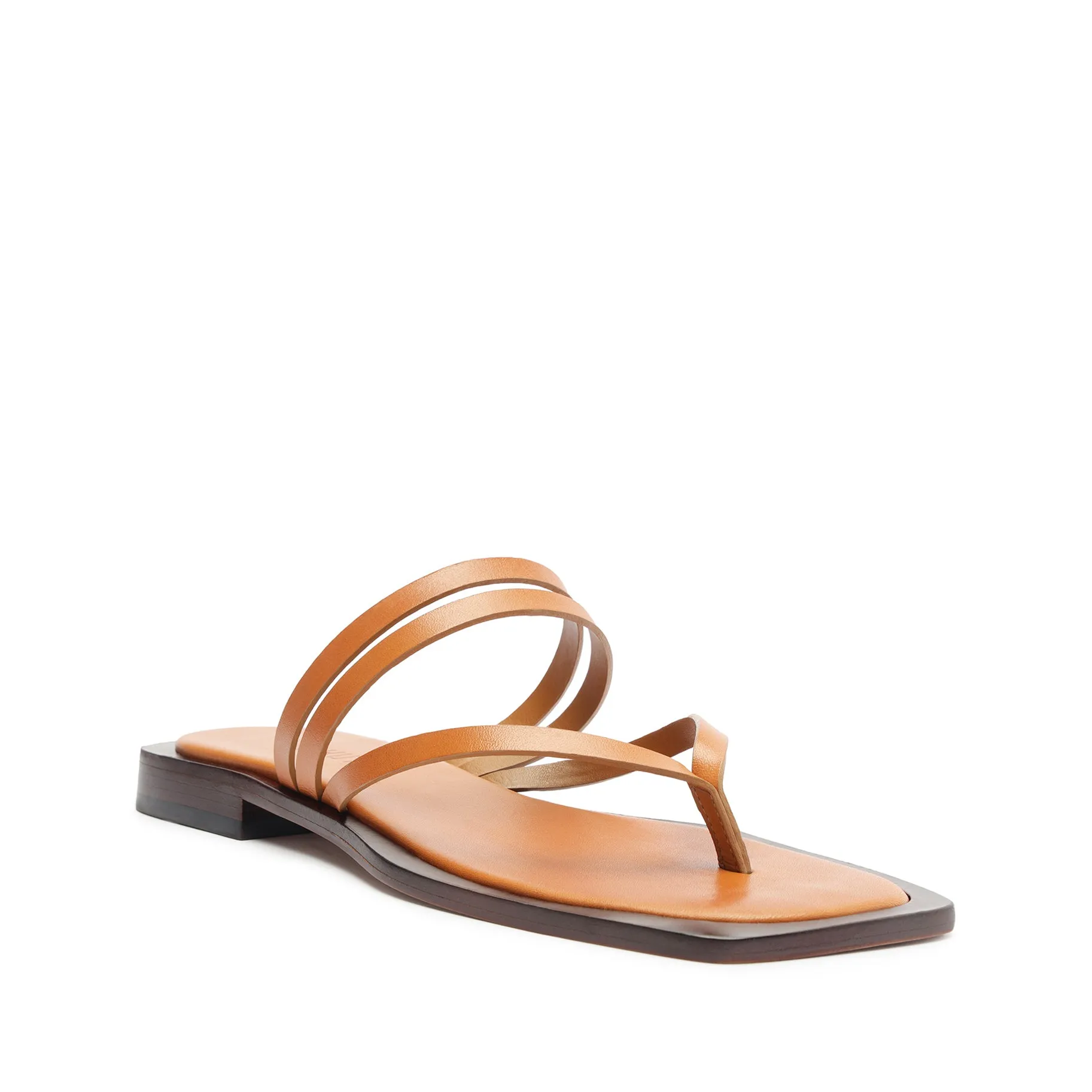 Rania Leather Flat Sandal