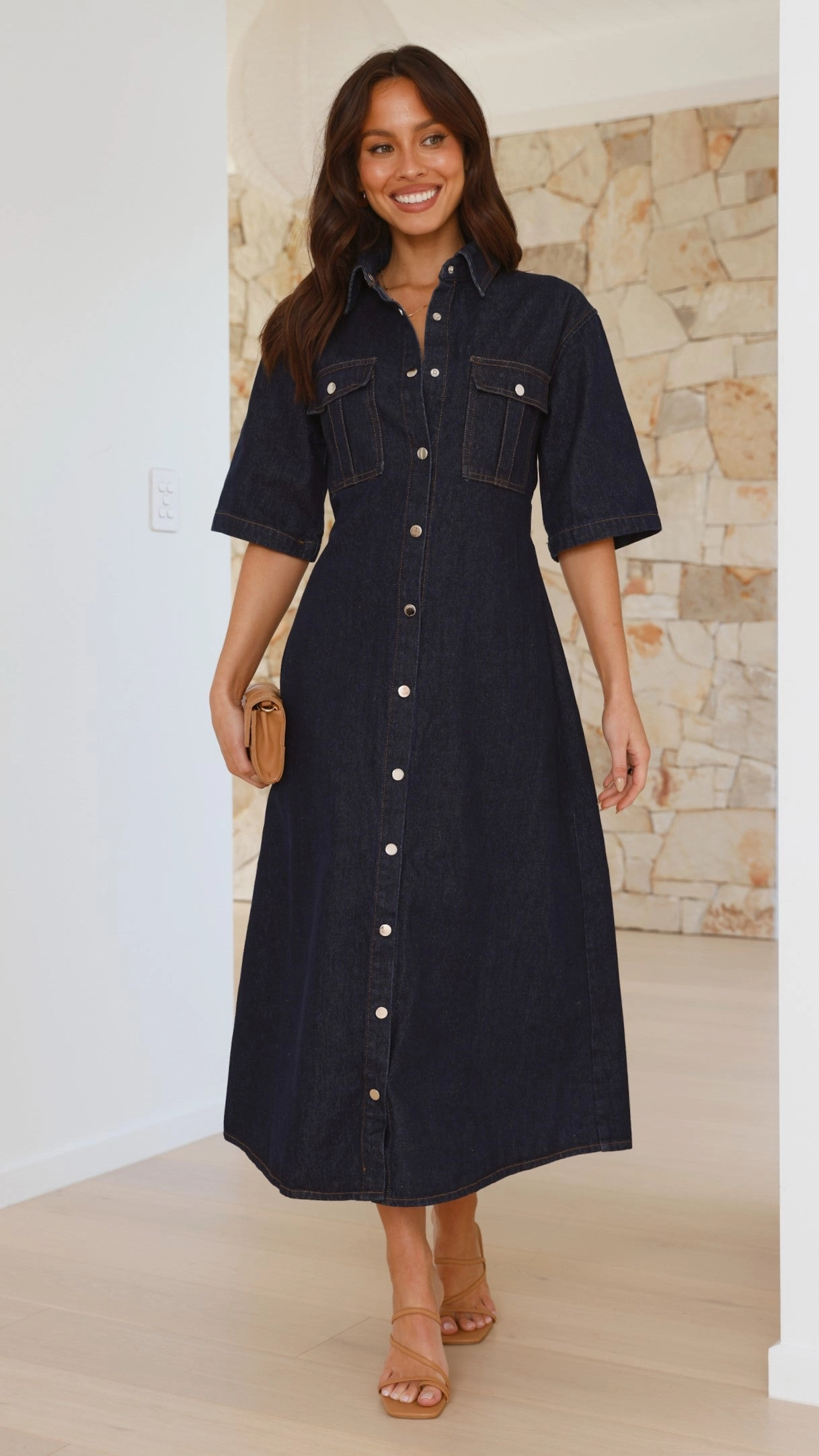 Raz Maxi Dress - Dark Denim