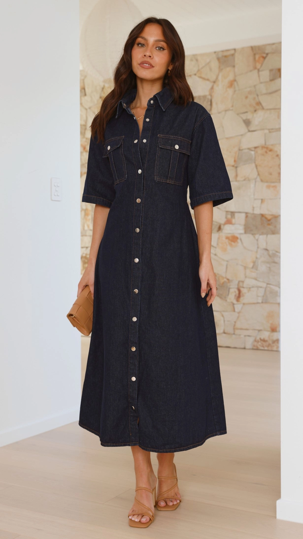 Raz Maxi Dress - Dark Denim