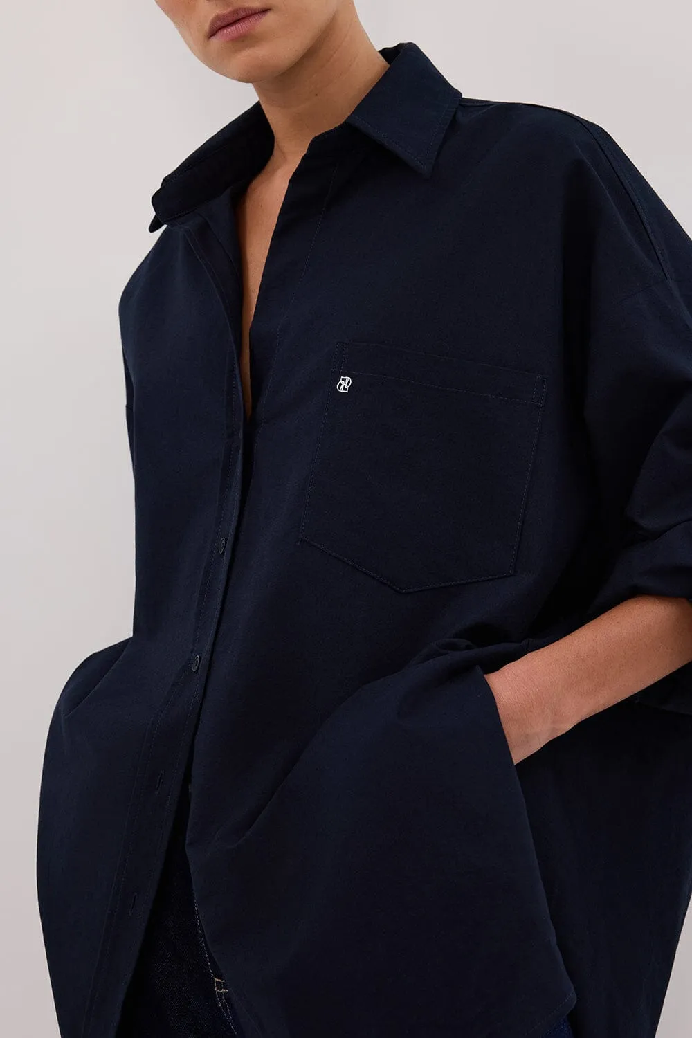 RHEA INK OVERSIZED COTTON SHIRT