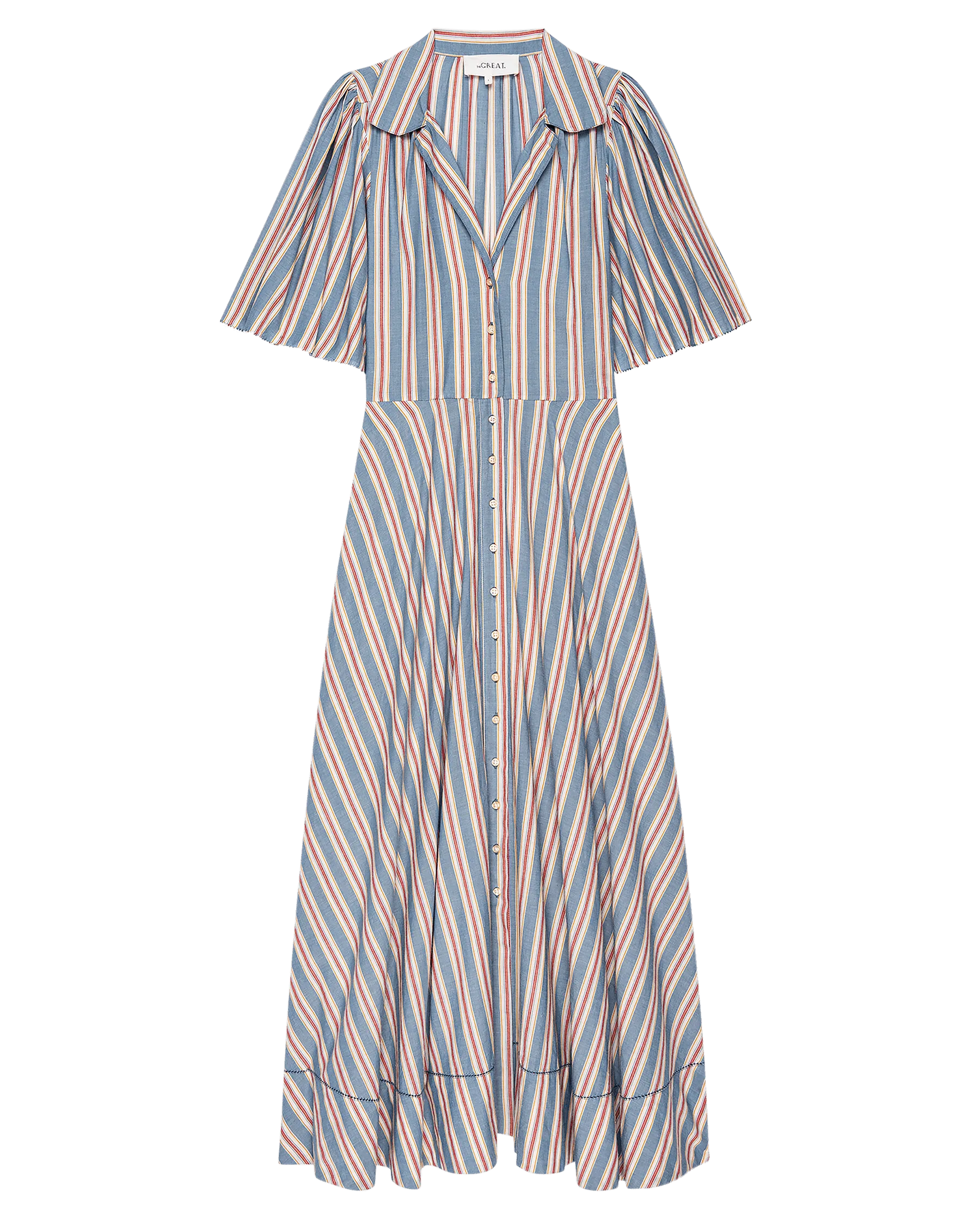 The Bridge Dress. -- Blue Frontier Stripe
