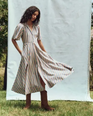 The Bridge Dress. -- Blue Frontier Stripe