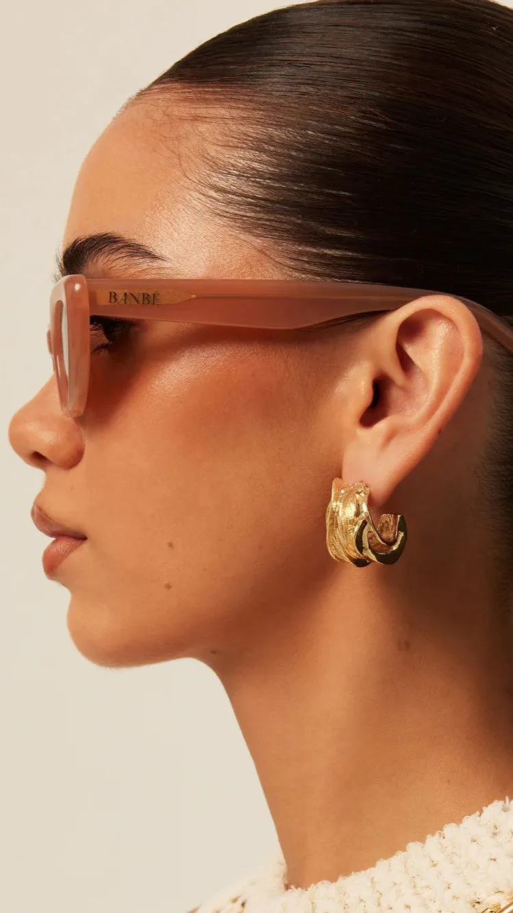 The Caroline Sunglasses - Nude / Brown