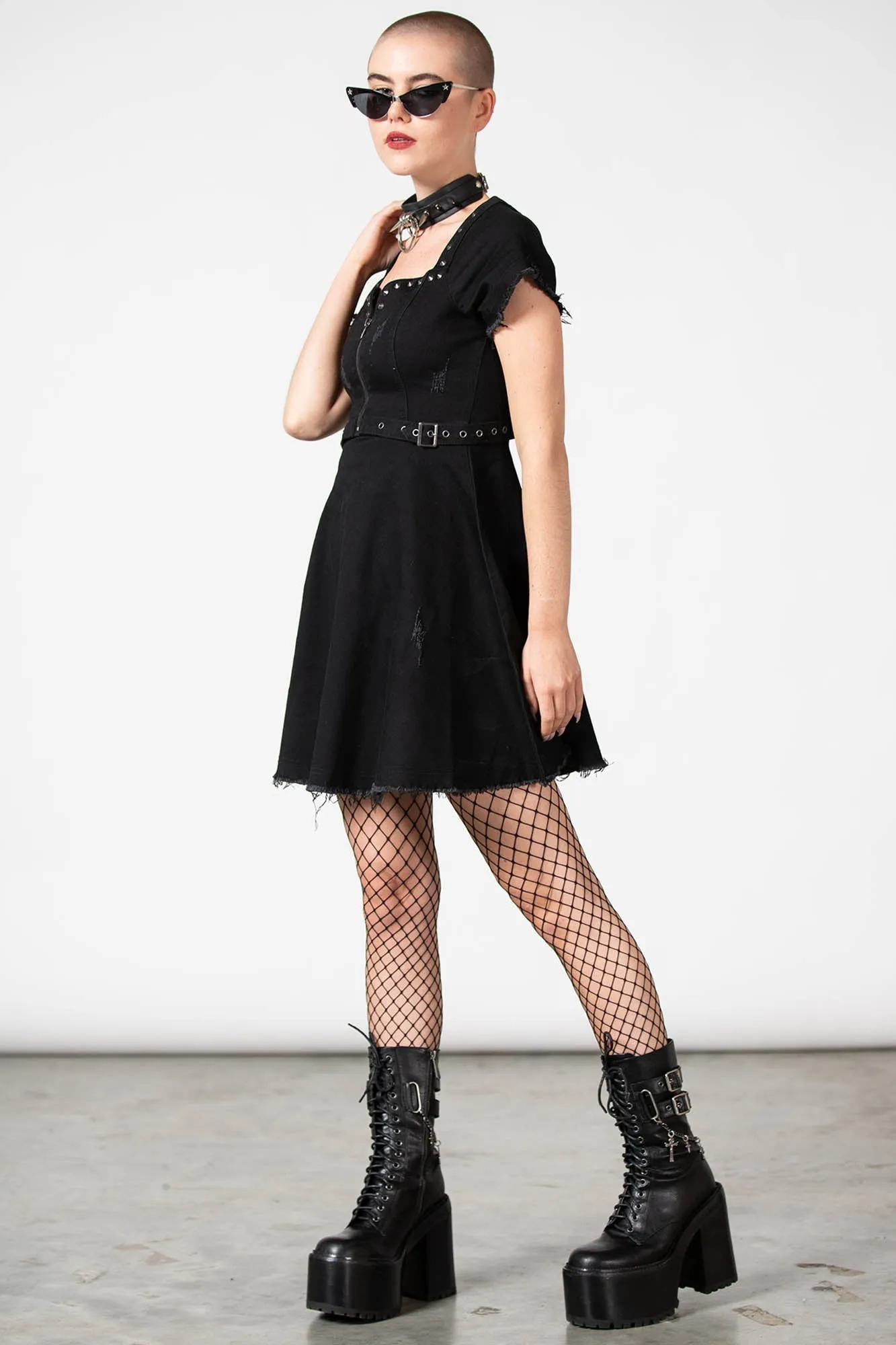 Time Out Zip Denim Dress